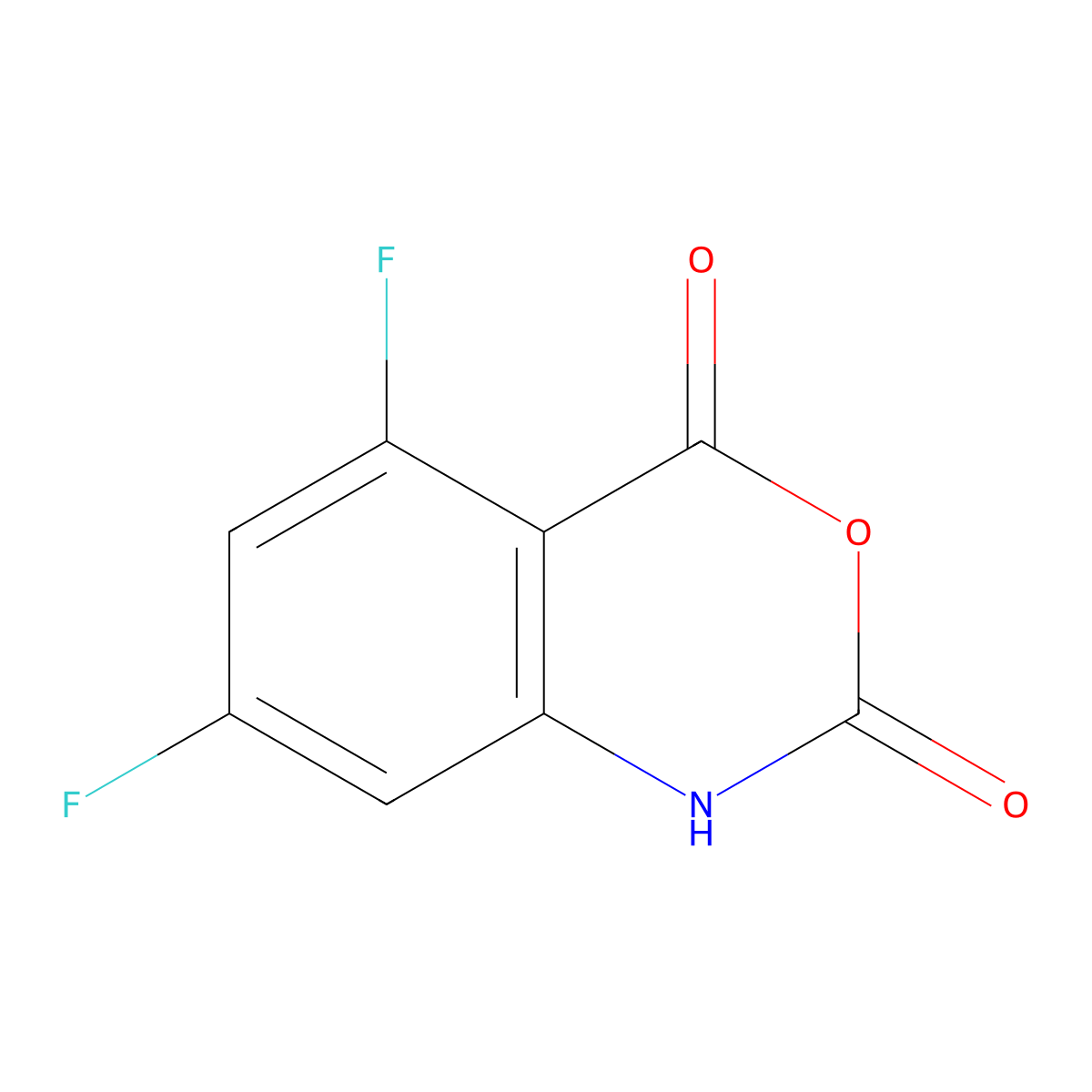 5,7-Difluoro-2,4-dihydro-1H-3,1-benzoxazine-2,4-dione molecular structure, CAS 1196151-35-5
