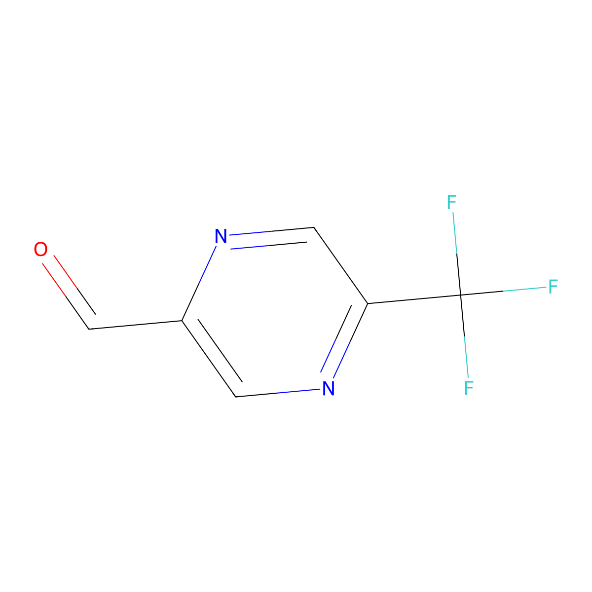 5-(Trifluoromethyl)pyrazine-2-carbaldehyde molecular structure, CAS 1196151-36-6