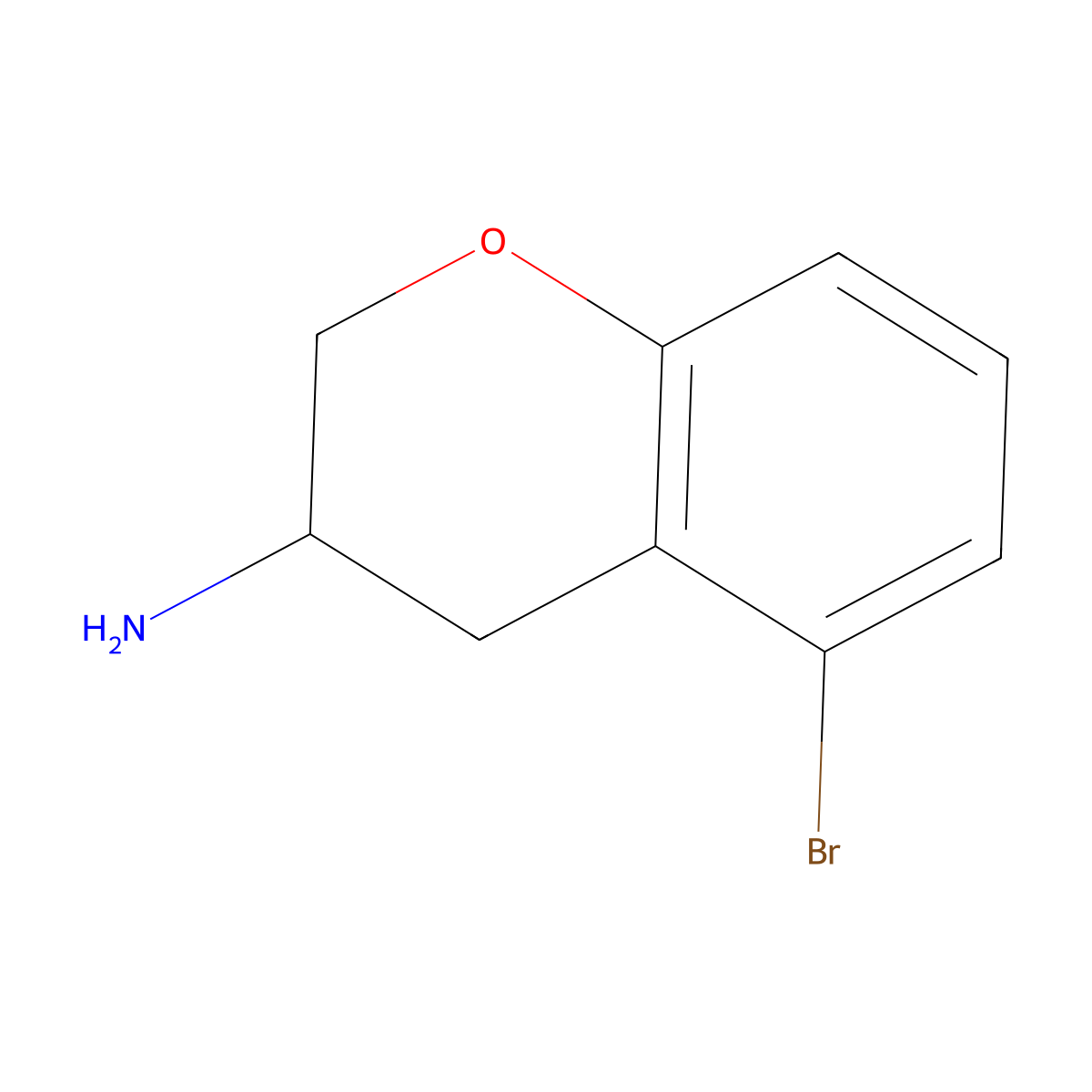 5-Bromochroman-3-amine molecular structure, CAS 1196151-39-9