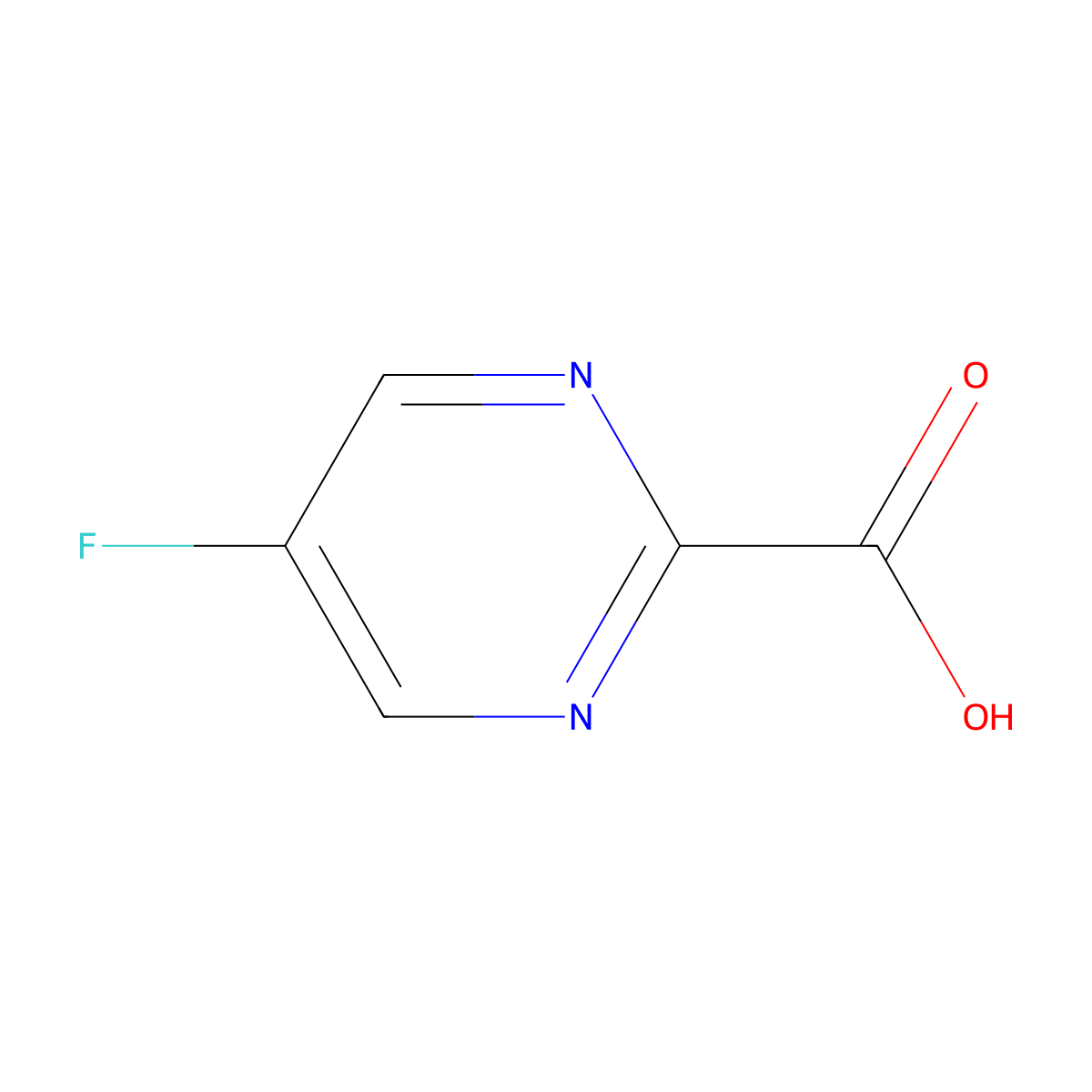 5-Fluoropyrimidine-2-carboxylic acid molecular structure, CAS 1196151-51-5