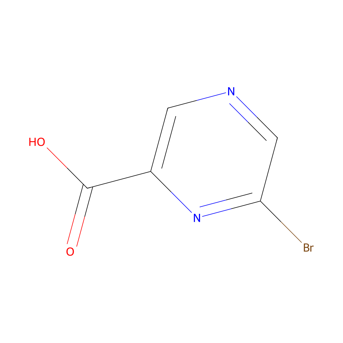 6-Bromopyrazine-2-carboxylic acid molecular structure, CAS 1196151-53-7