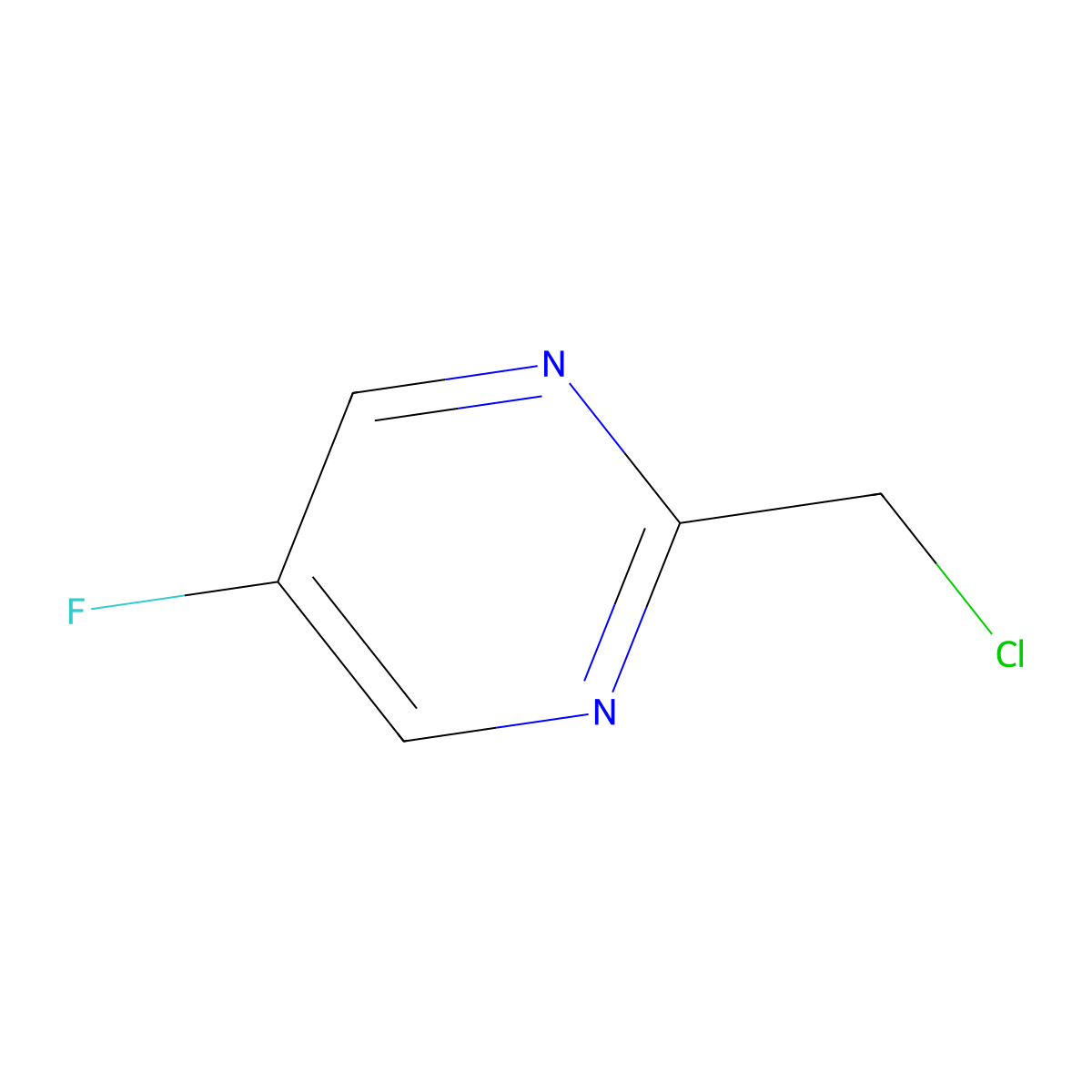 2-(Chloromethyl)-5-fluoropyrimidine molecular structure, CAS 1196151-61-7