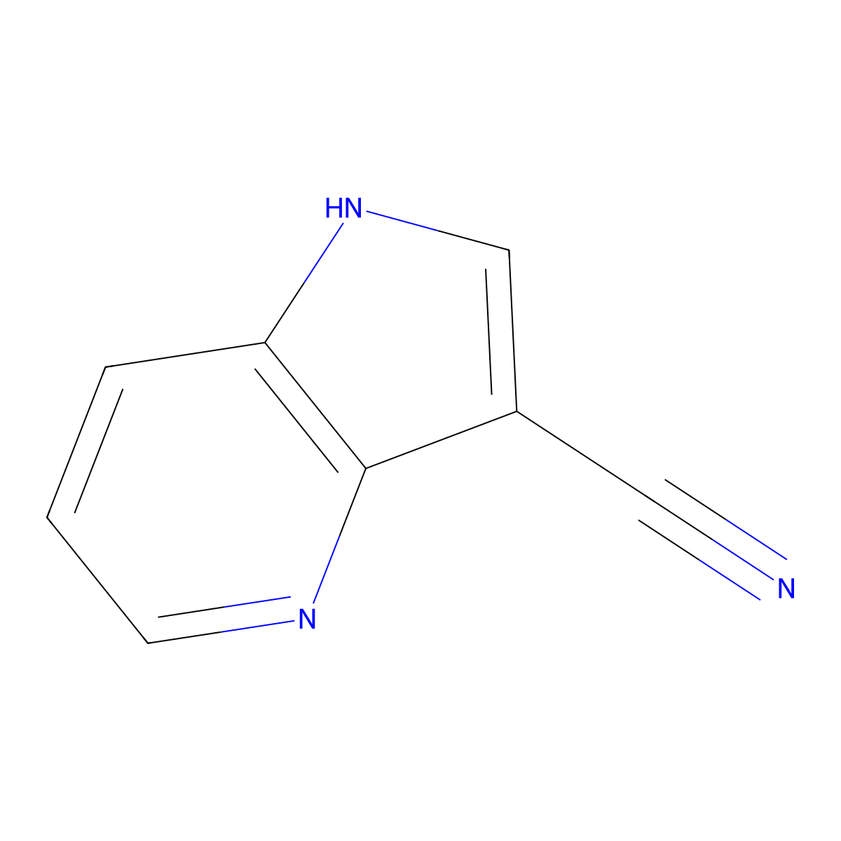 1H-Pyrrolo[3,2-b]pyridine-3-carbonitrile molecular structure, CAS 1196151-62-8