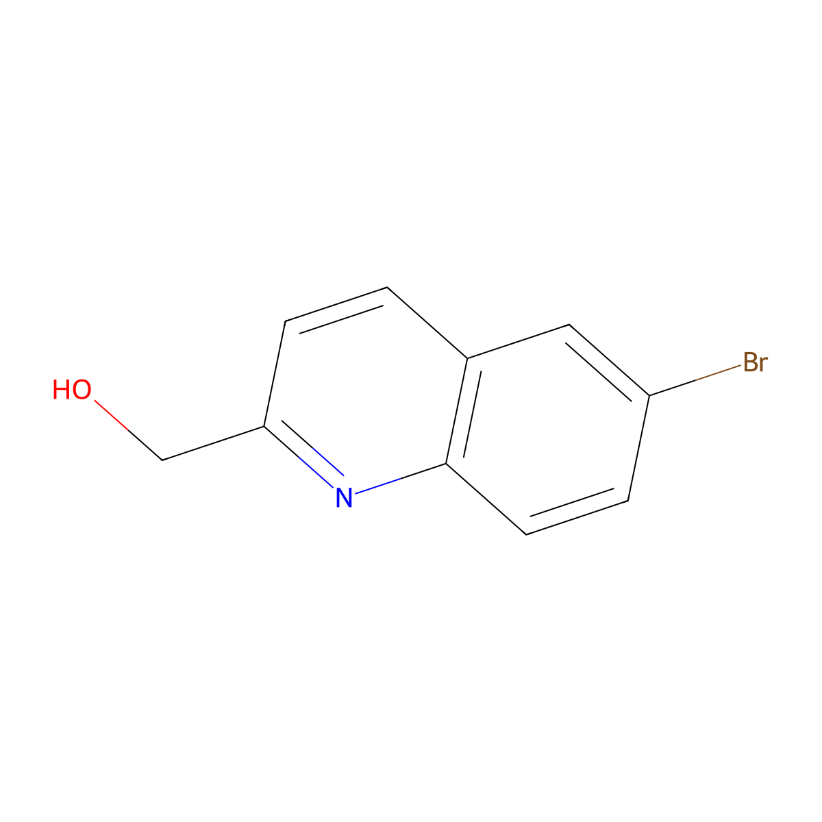(6-Bromoquinolin-2-YL)methanol molecular structure, CAS 1196151-65-1