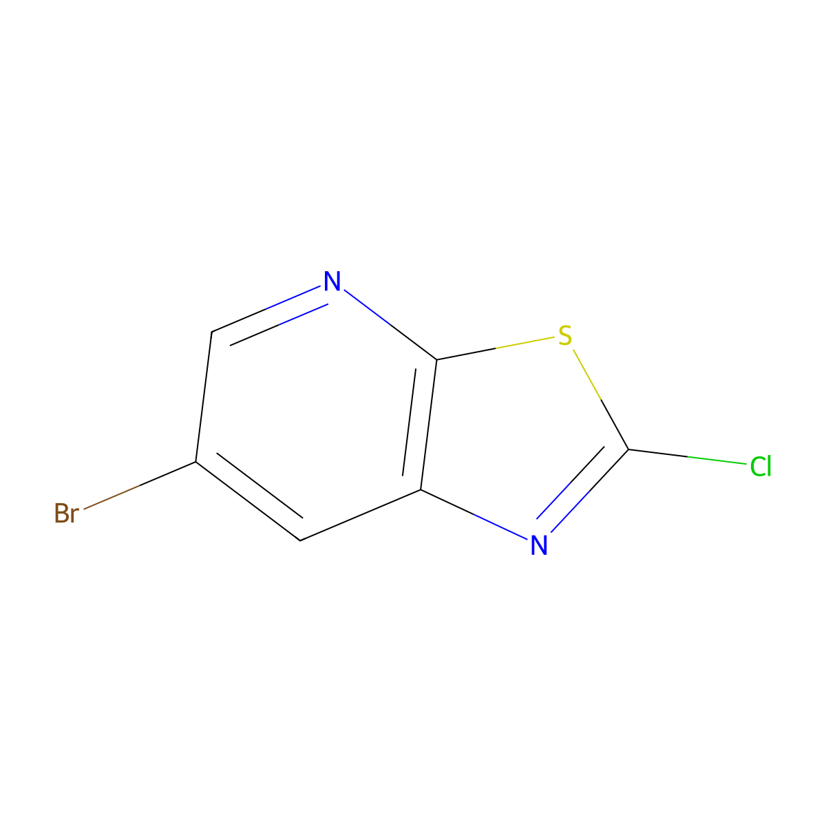 6-Bromo-2-chloro-[1,3]thiazolo[5,4-b]pyridine molecular structure, CAS 1196151-70-8