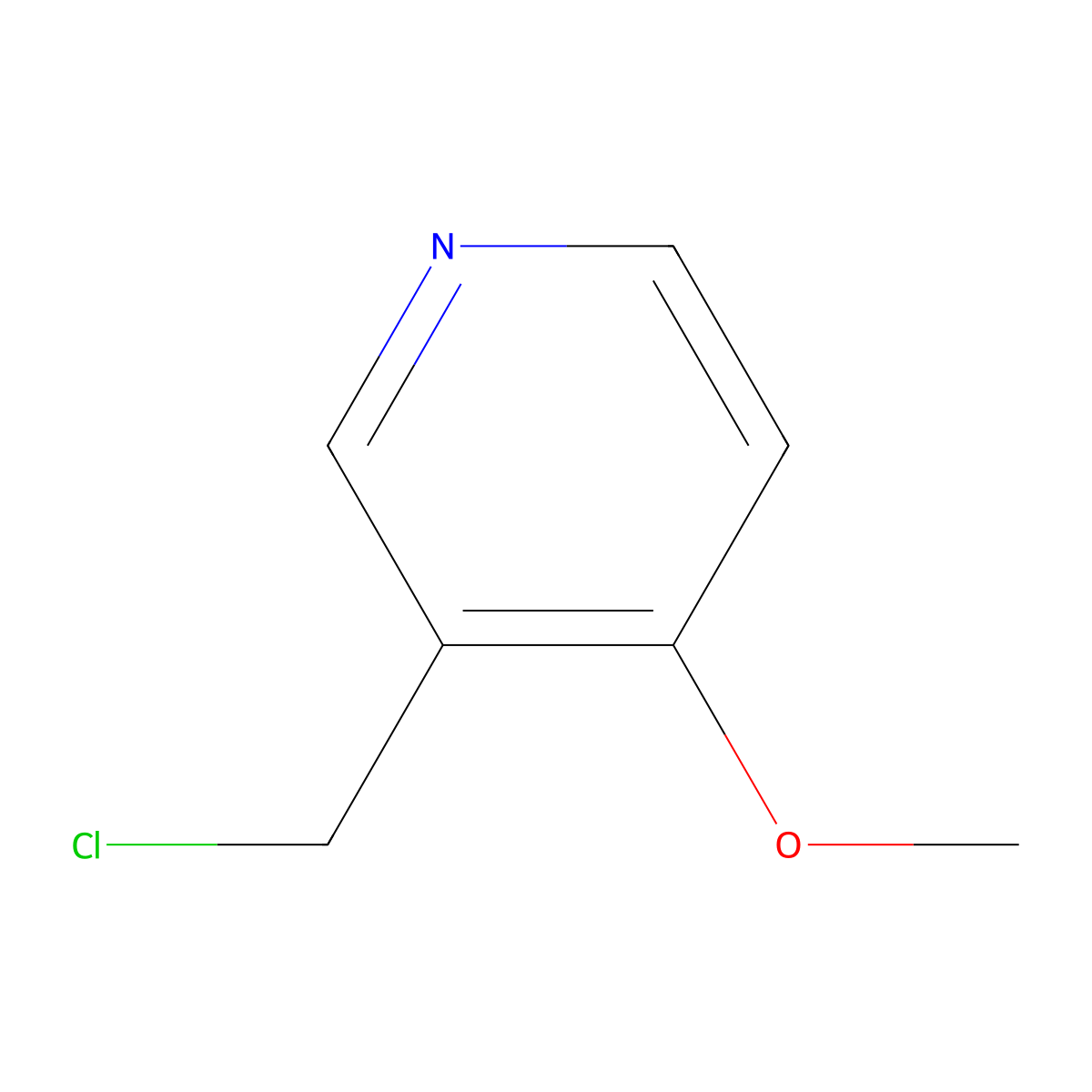 3-(Chloromethyl)-4-methoxypyridine molecular structure, CAS 1196151-71-9