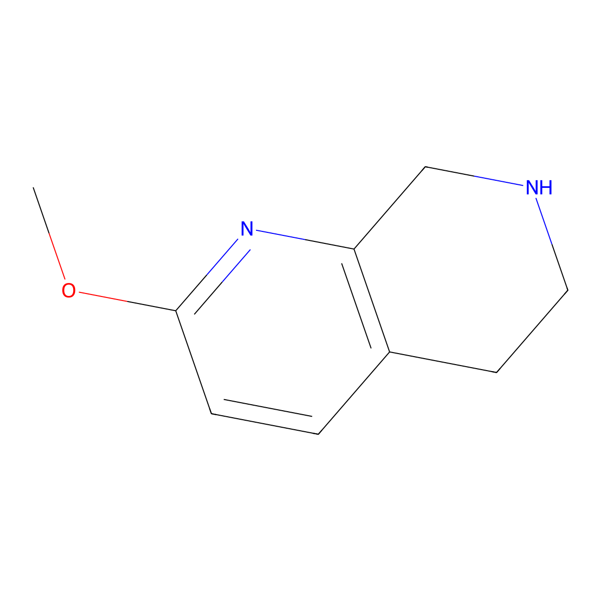2-Methoxy-5,6,7,8-tetrahydro-1,7-naphthyridine molecular structure, CAS 1196151-74-2