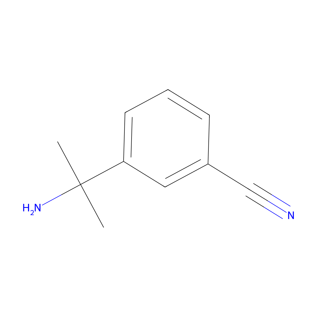 3-(2-Aminopropan-2-YL)benzonitrile molecular structure, CAS 1196151-80-0