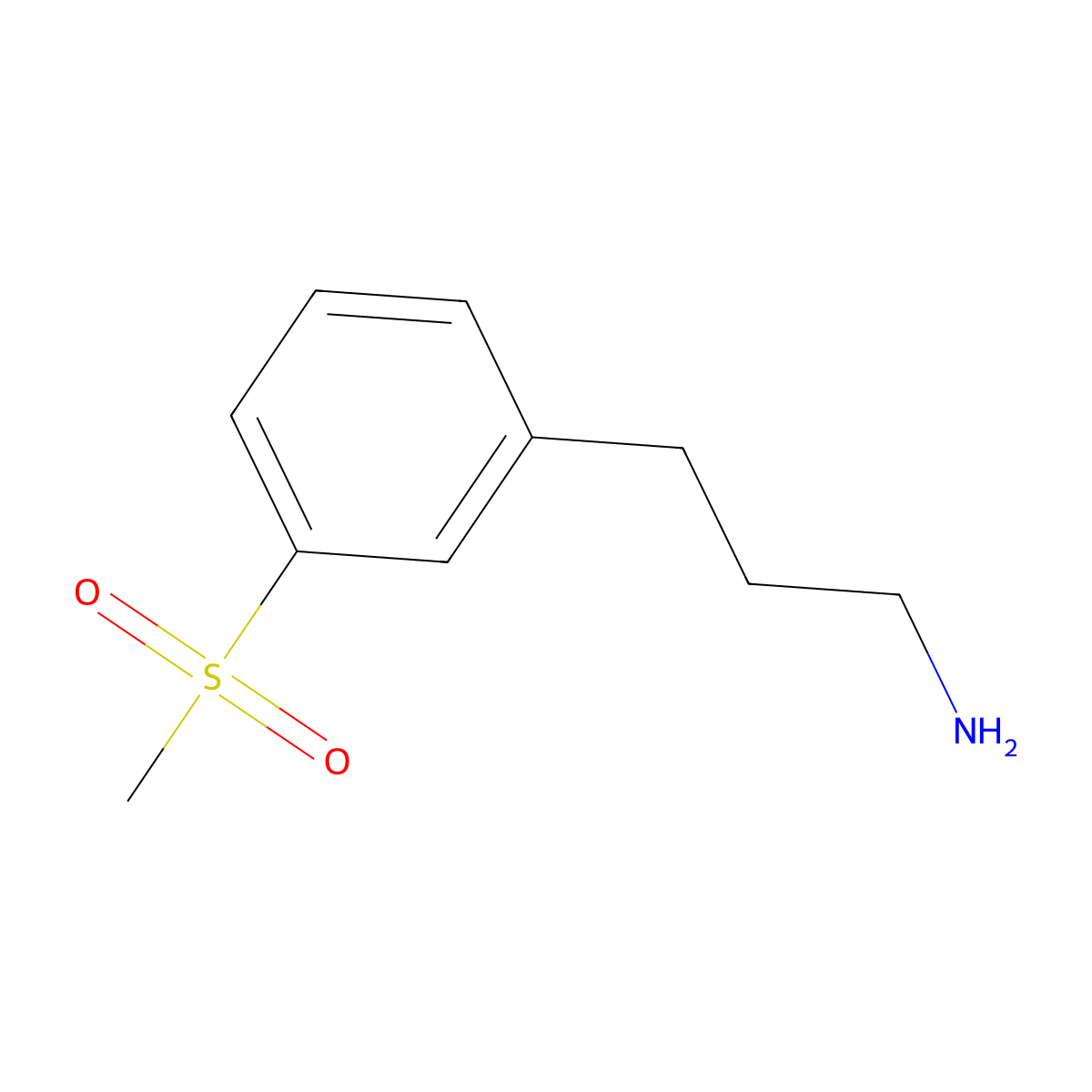 3-(3-(Methylsulfonyl)phenyl)propan-1-amine molecular structure, CAS 1196151-86-6