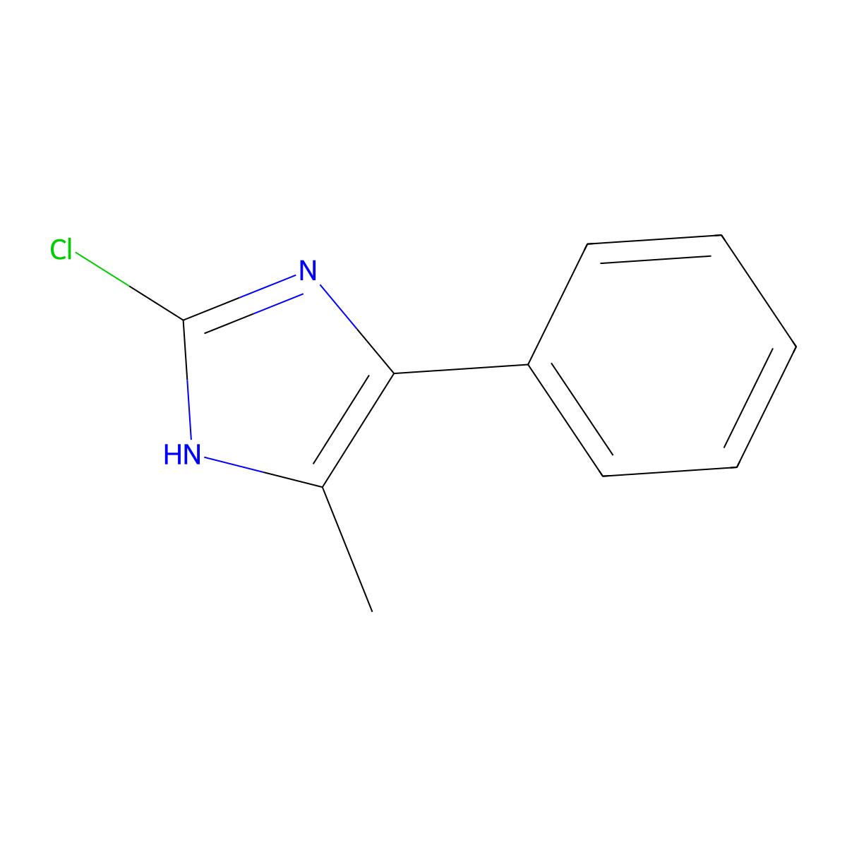 2-Chloro-4-methyl-5-phenyl-1H-imidazole molecular structure, CAS 1196151-99-1