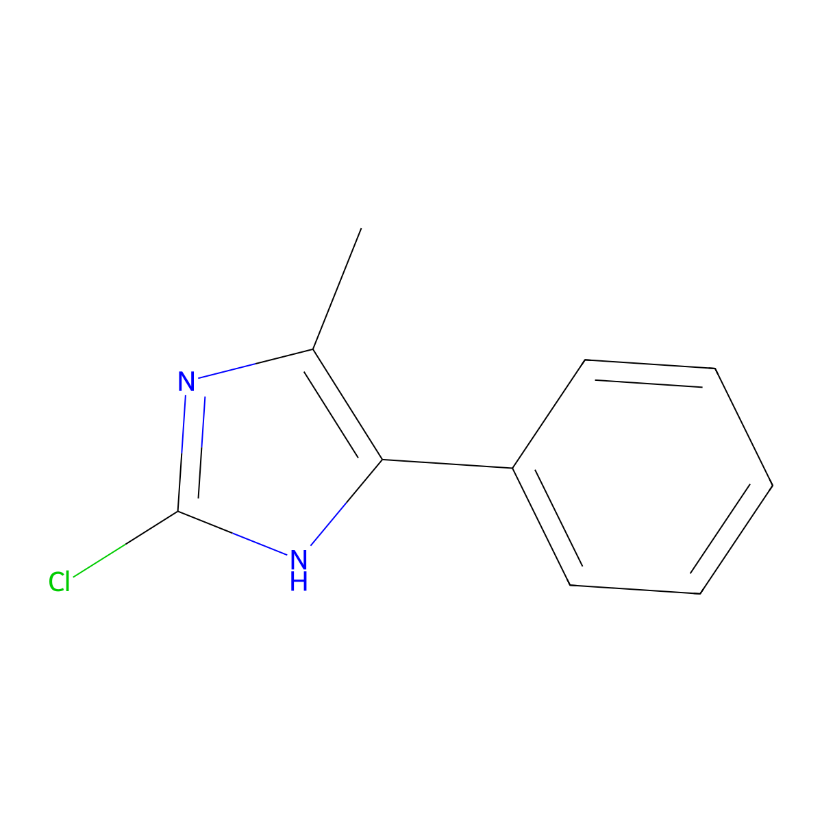 2-Chloro-4-methyl-5-phenyl-1H-imidazole molecular structure, CAS 1196151-99-1