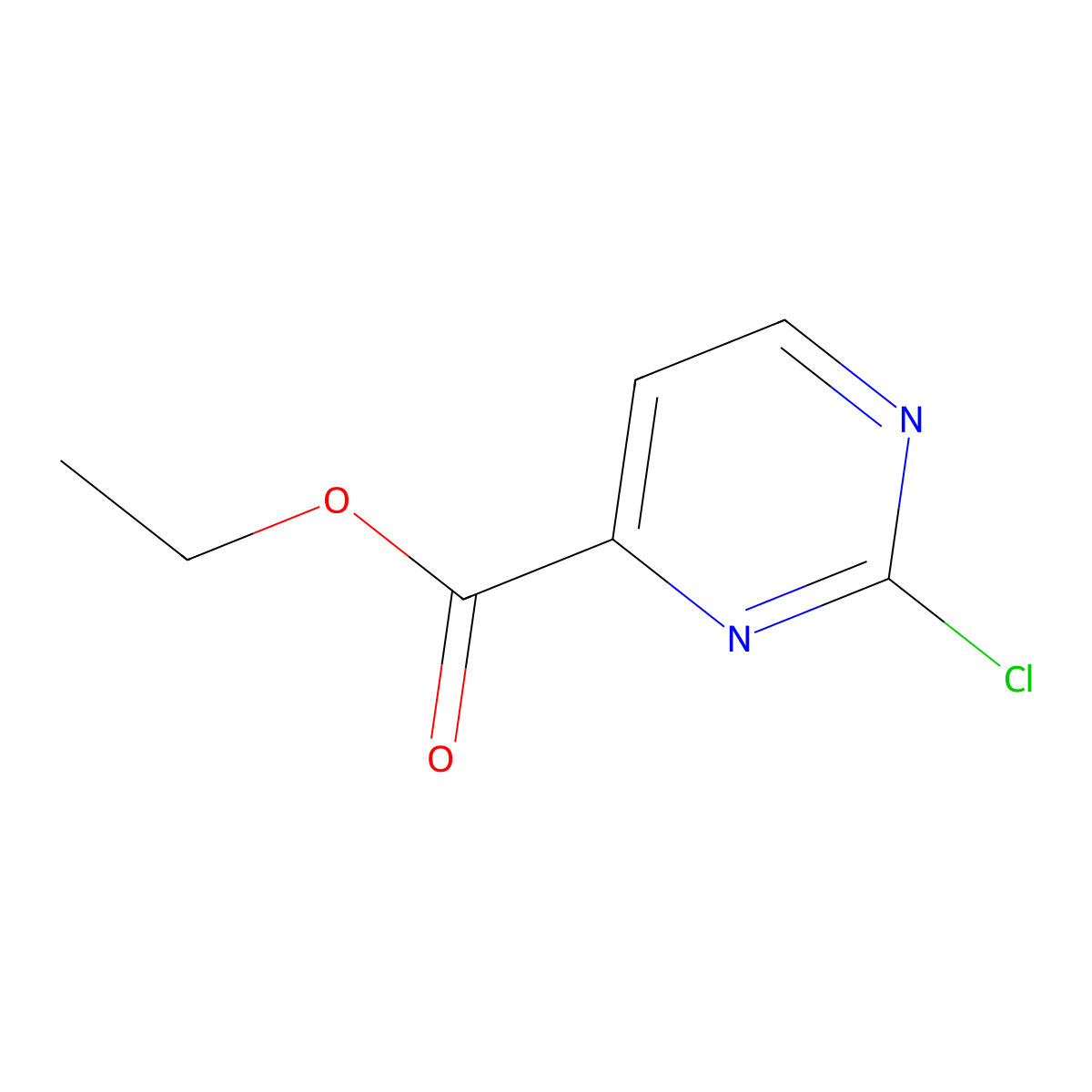 Ethyl 2-chloropyrimidine-4-carboxylate molecular structure, CAS 1196152-00-7