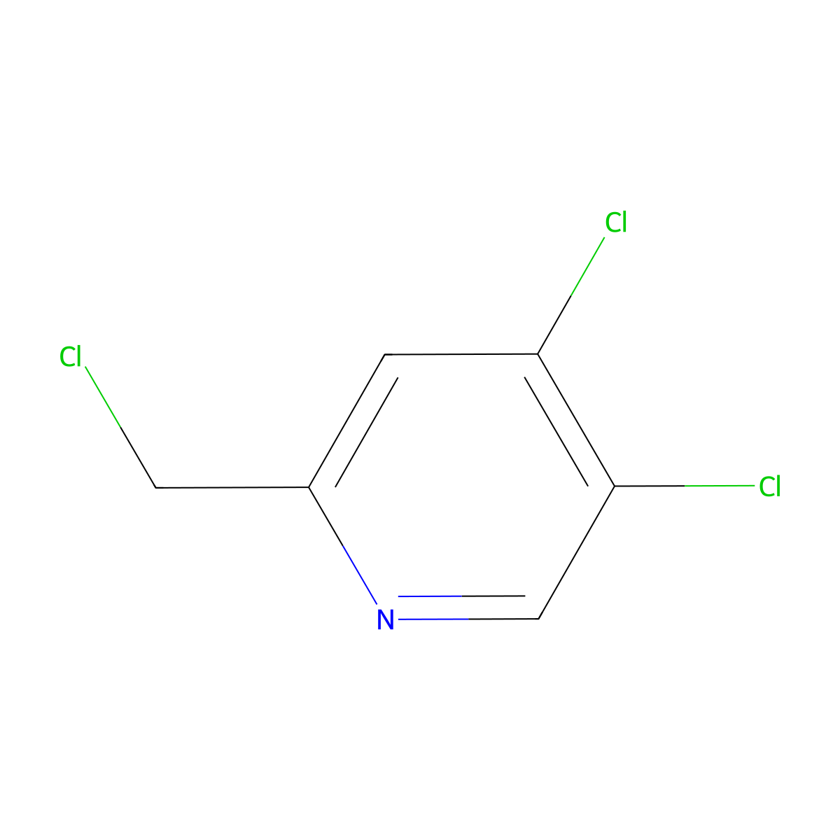 4,5-Dichloro-2-(chloromethyl)pyridine molecular structure, CAS 1196152-01-8