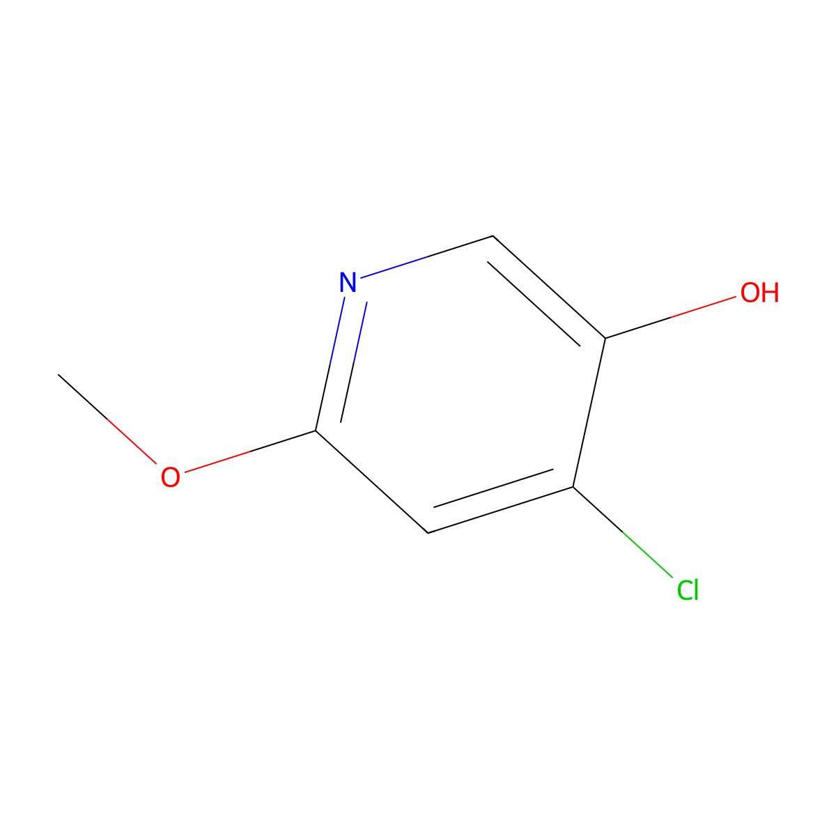 4-Chloro-6-methoxypyridin-3-OL molecular structure, CAS 1196152-16-5