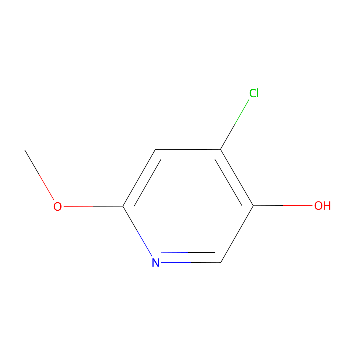 4-Chloro-6-methoxypyridin-3-OL molecular structure, CAS 1196152-16-5
