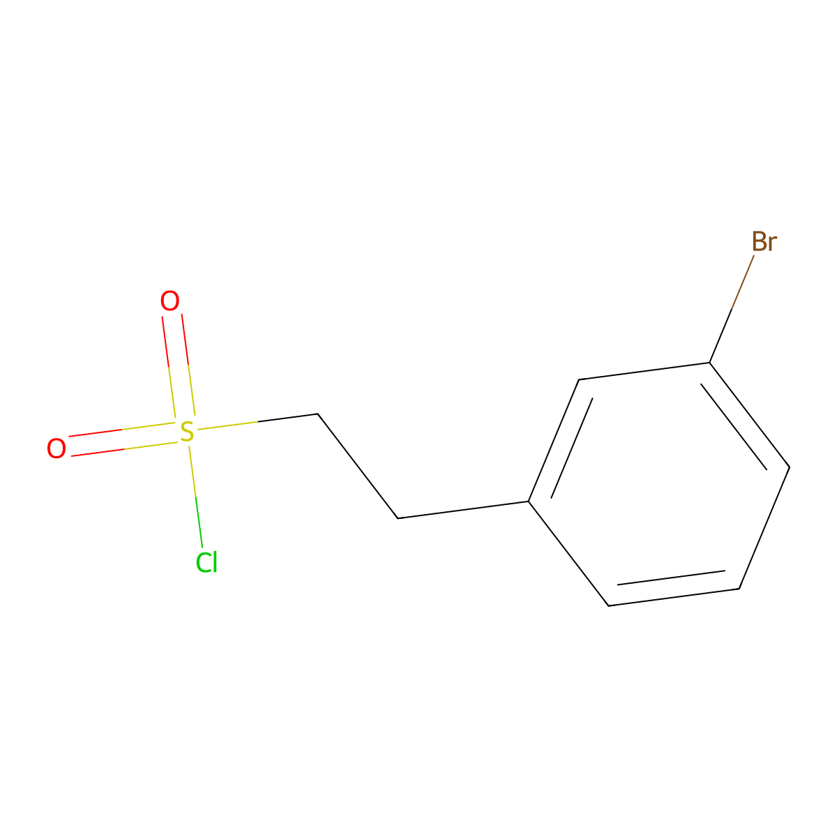 2-(3-Bromophenyl)ethane-1-sulfonyl chloride molecular structure, CAS 1196152-18-7