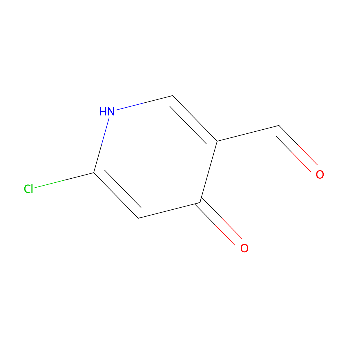 6-Chloro-4-hydroxynicotinaldehyde molecular structure, CAS 1196152-22-3