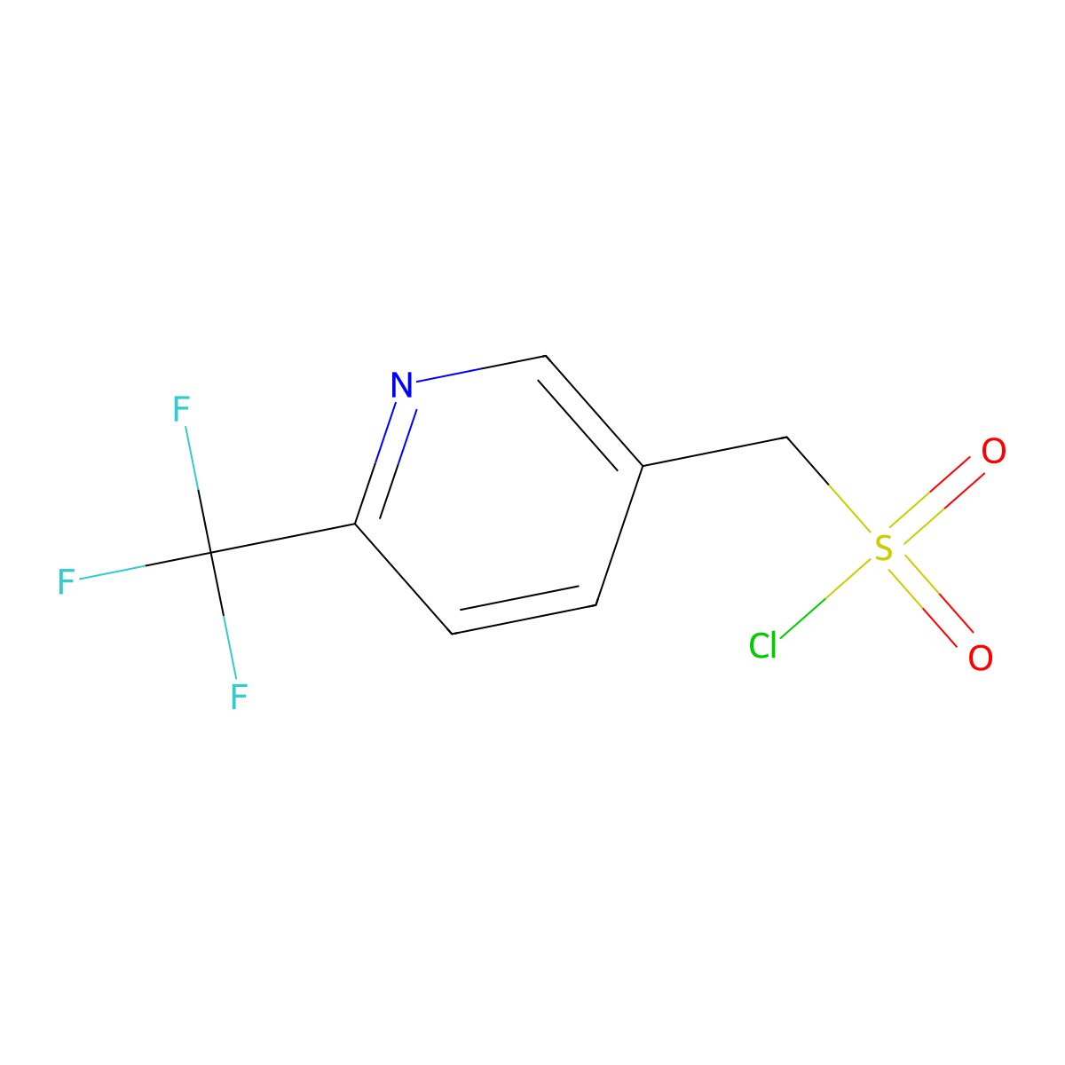 (6-(Trifluoromethyl)pyridin-3-YL)methanesulfonyl chloride molecular structure, CAS 1196152-24-5