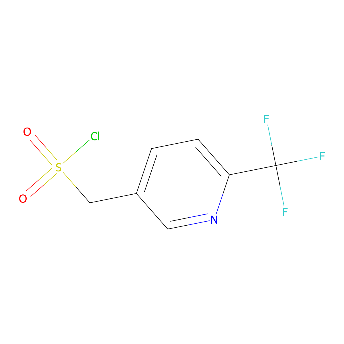 (6-(Trifluoromethyl)pyridin-3-YL)methanesulfonyl chloride molecular structure, CAS 1196152-24-5