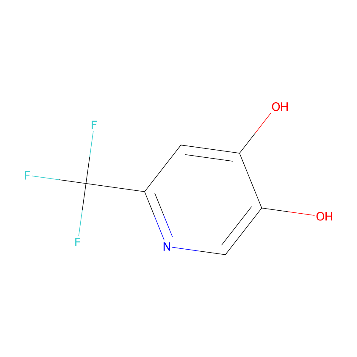 6-(Trifluoromethyl)pyridine-3,4-diol molecular structure, CAS 1196152-30-3