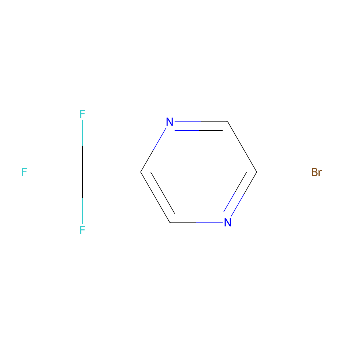 2-Bromo-5-(trifluoromethyl)pyrazine molecular structure, CAS 1196152-38-1