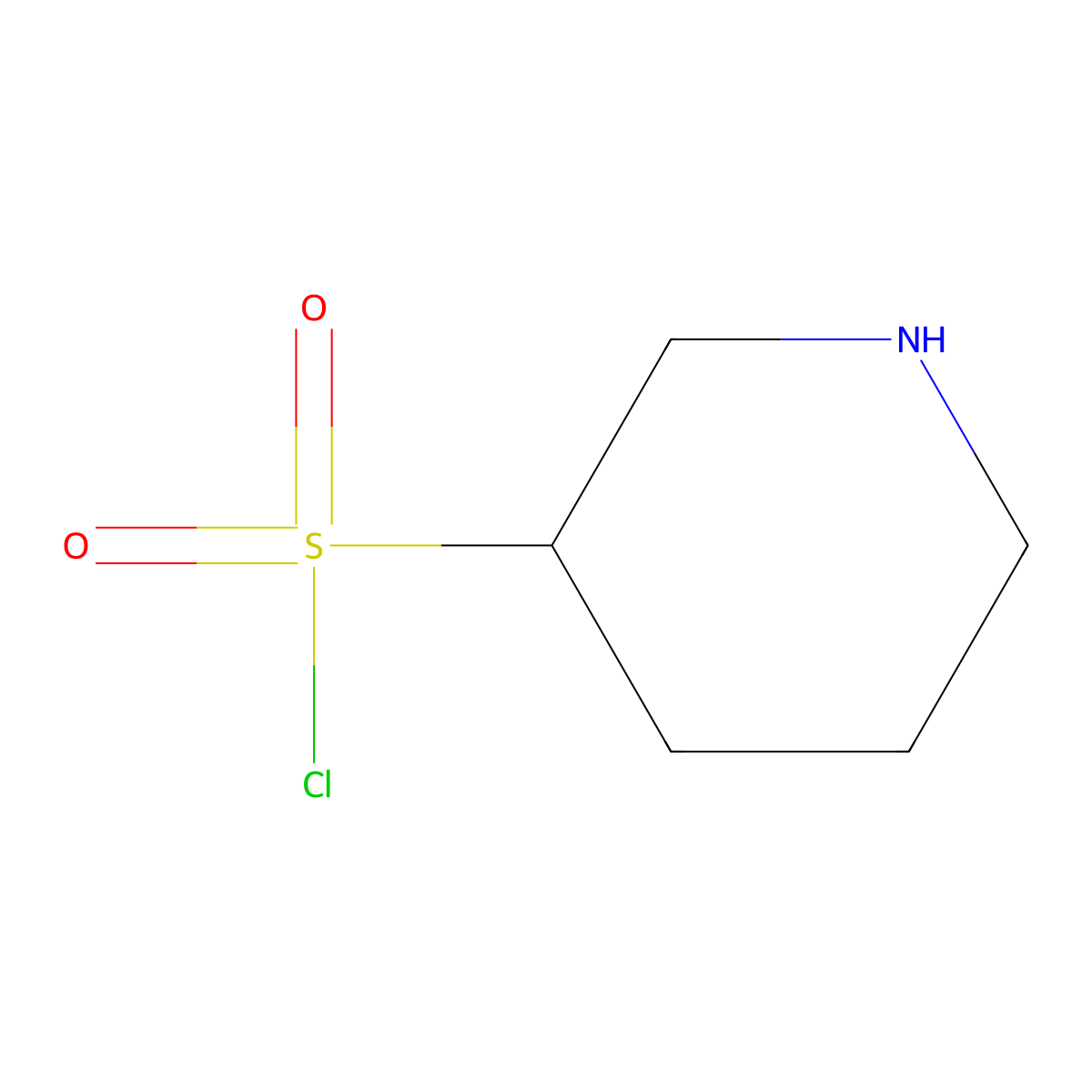 Piperidine-3-sulfonyl chloride molecular structure, CAS 1196152-41-6