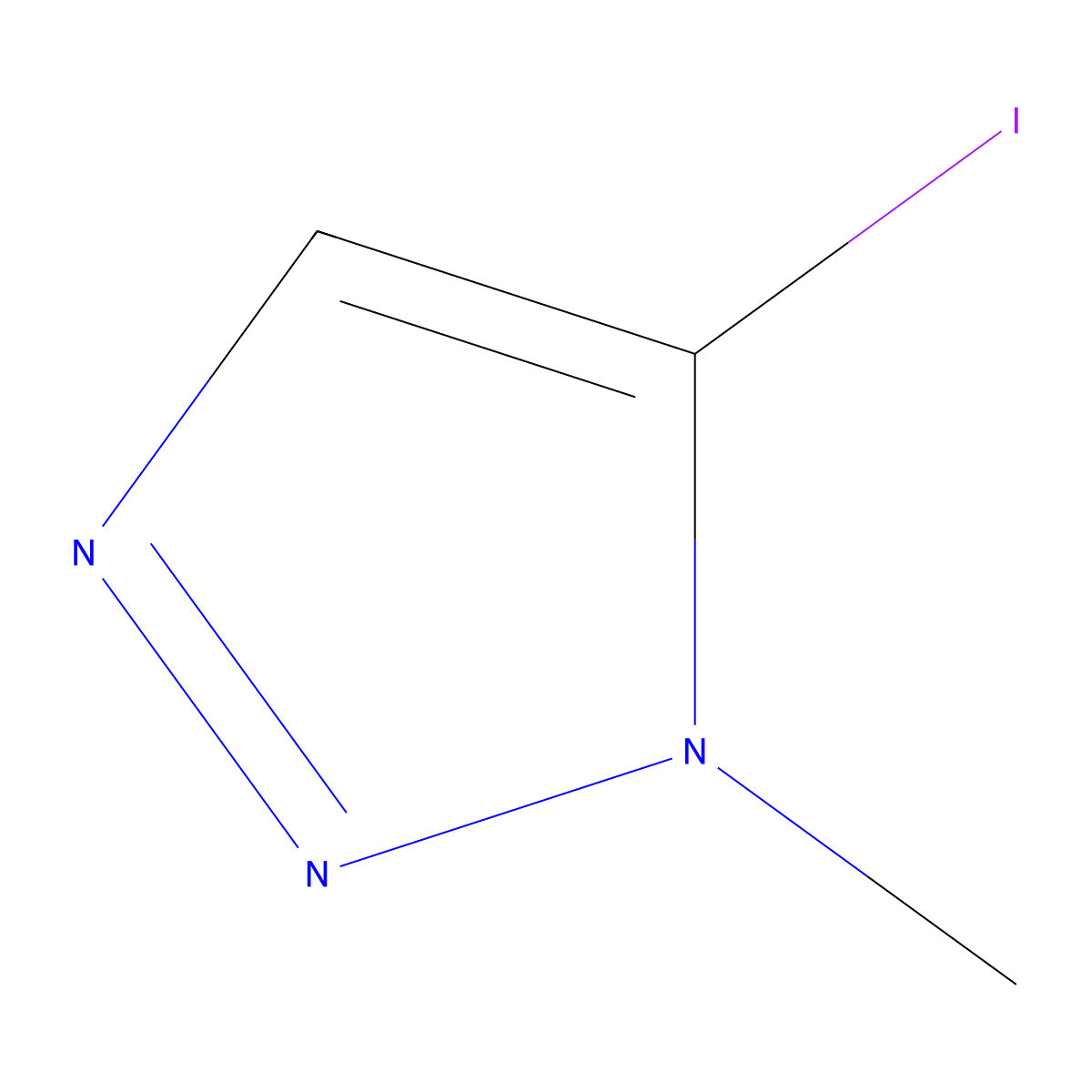 5-iodo-1-methyl-1H-1,2,3-triazole molecular structure, CAS 1196152-43-8