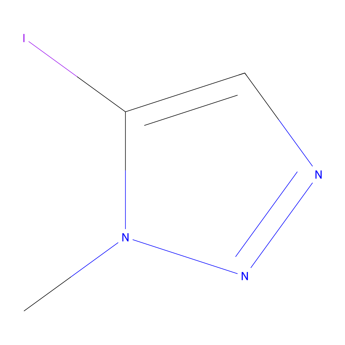 5-iodo-1-methyl-1H-1,2,3-triazole molecular structure, CAS 1196152-43-8