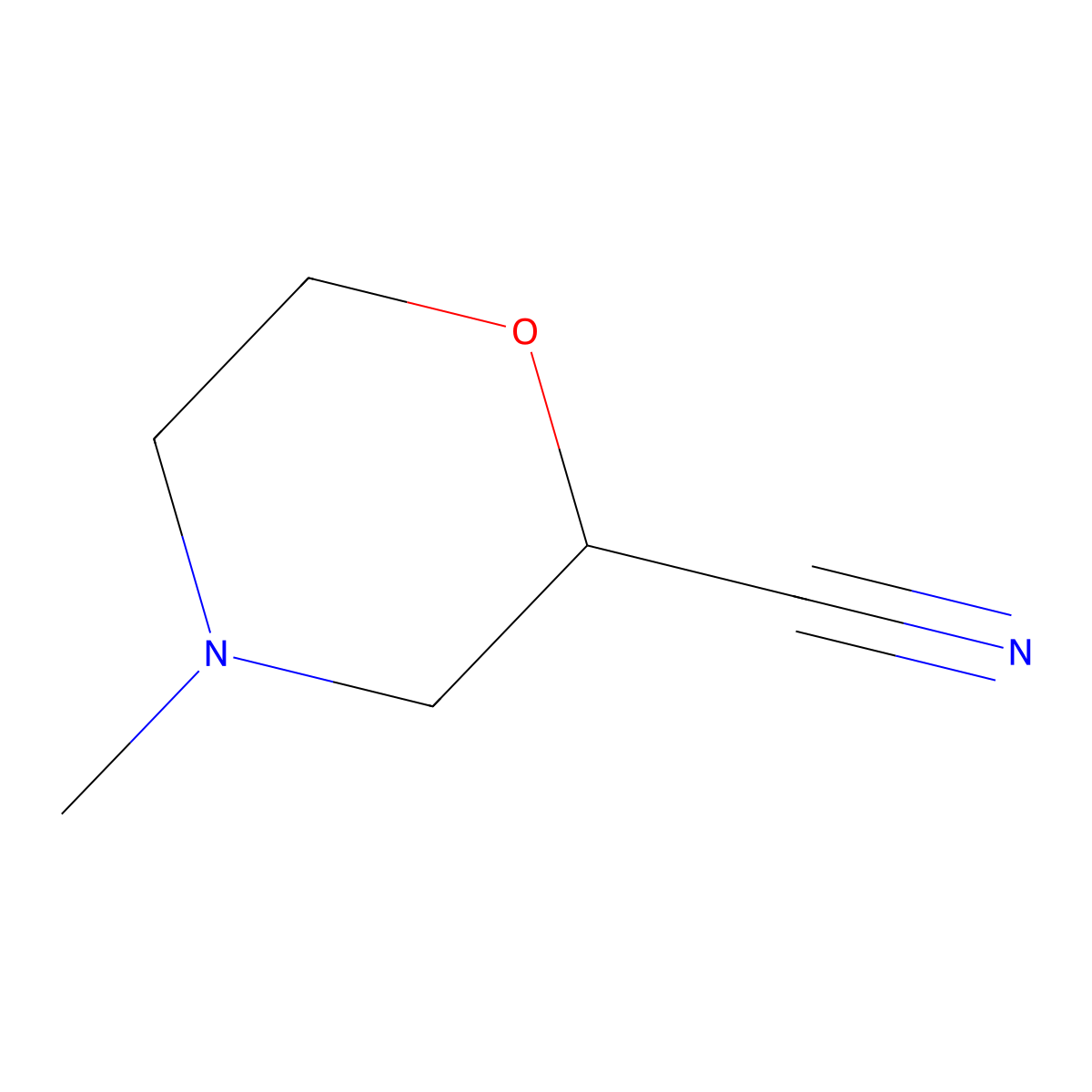 4-Methylmorpholine-2-carbonitrile molecular structure, CAS 1196152-74-5