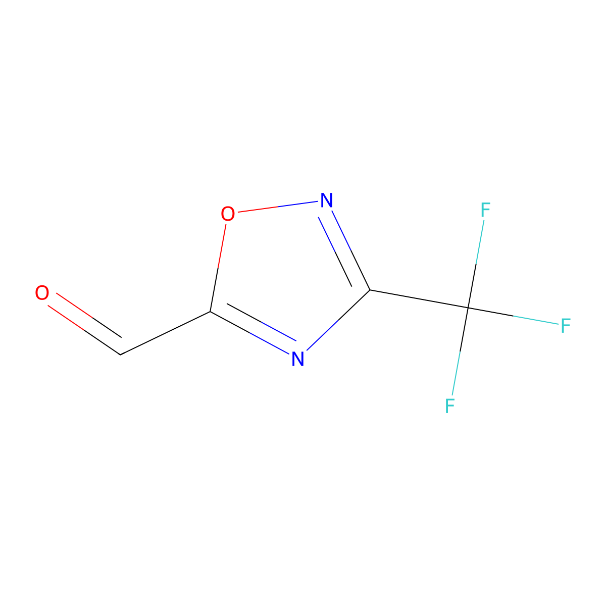 3-(Trifluoromethyl)-1,2,4-oxadiazole-5-carbaldehyde molecular structure, CAS 1196152-87-0