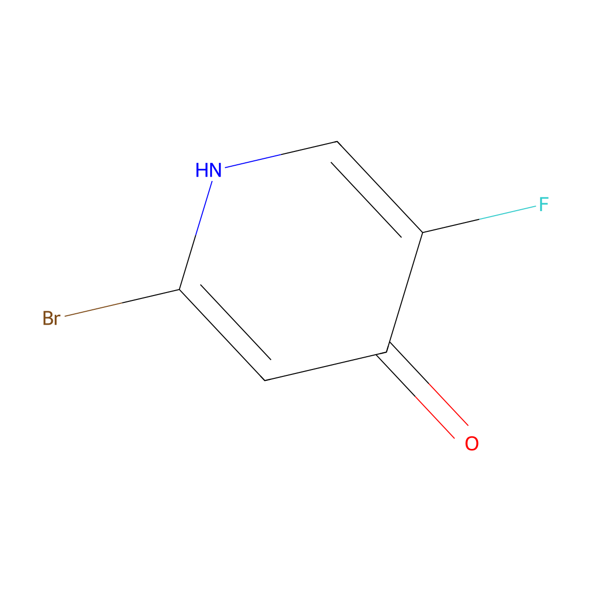 2-Bromo-5-fluoropyridin-4-ol molecular structure, CAS 1196152-88-1