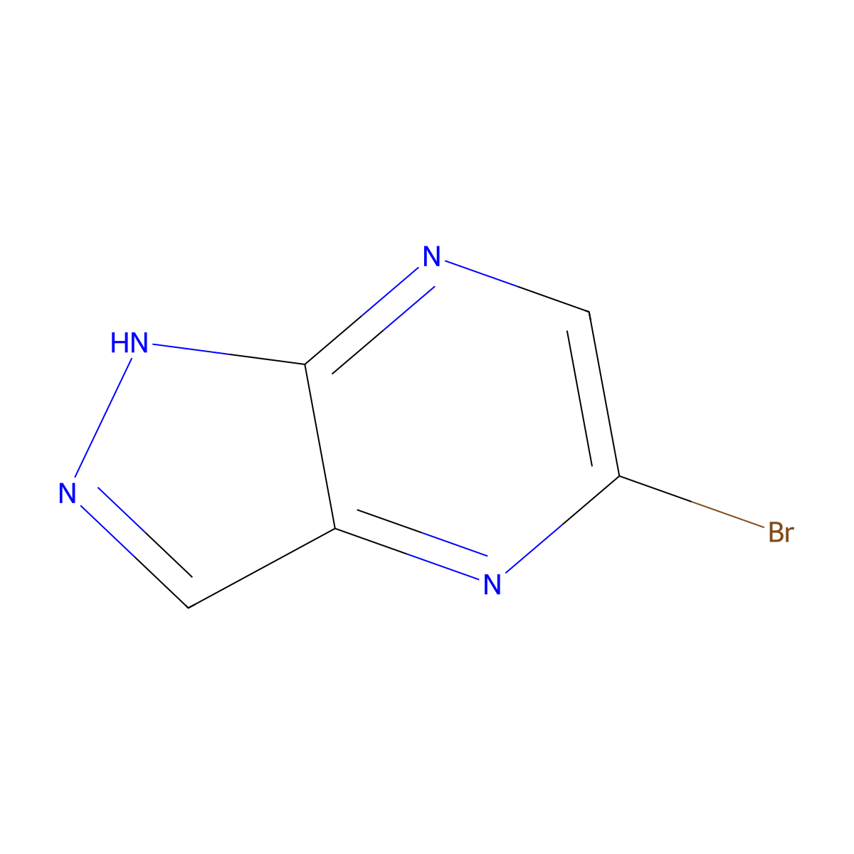 5-Bromo-1H-pyrazolo[3,4-B]pyrazine molecular structure, CAS 1196152-90-5