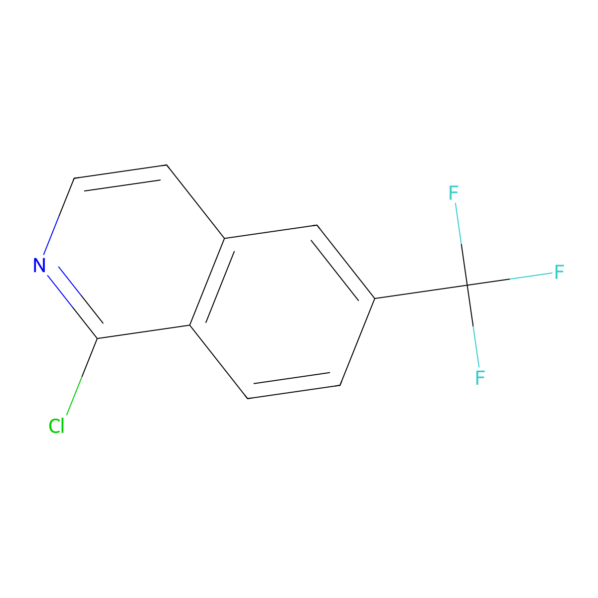 1-Chloro-6-(trifluoromethyl)isoquinoline molecular structure, CAS 1196152-92-7
