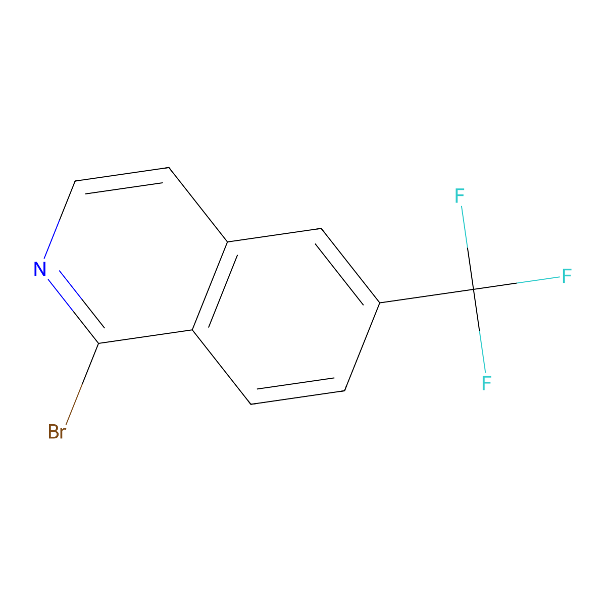 1-Bromo-6-(trifluoromethyl)isoquinoline molecular structure, CAS 1196152-93-8
