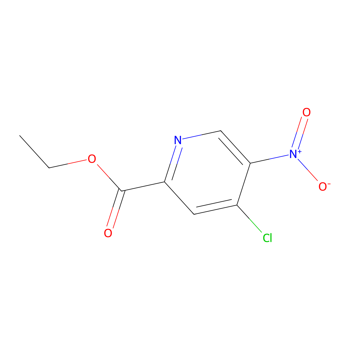 Ethyl 4-chloro-5-nitropicolinate molecular structure, CAS 1196152-94-9