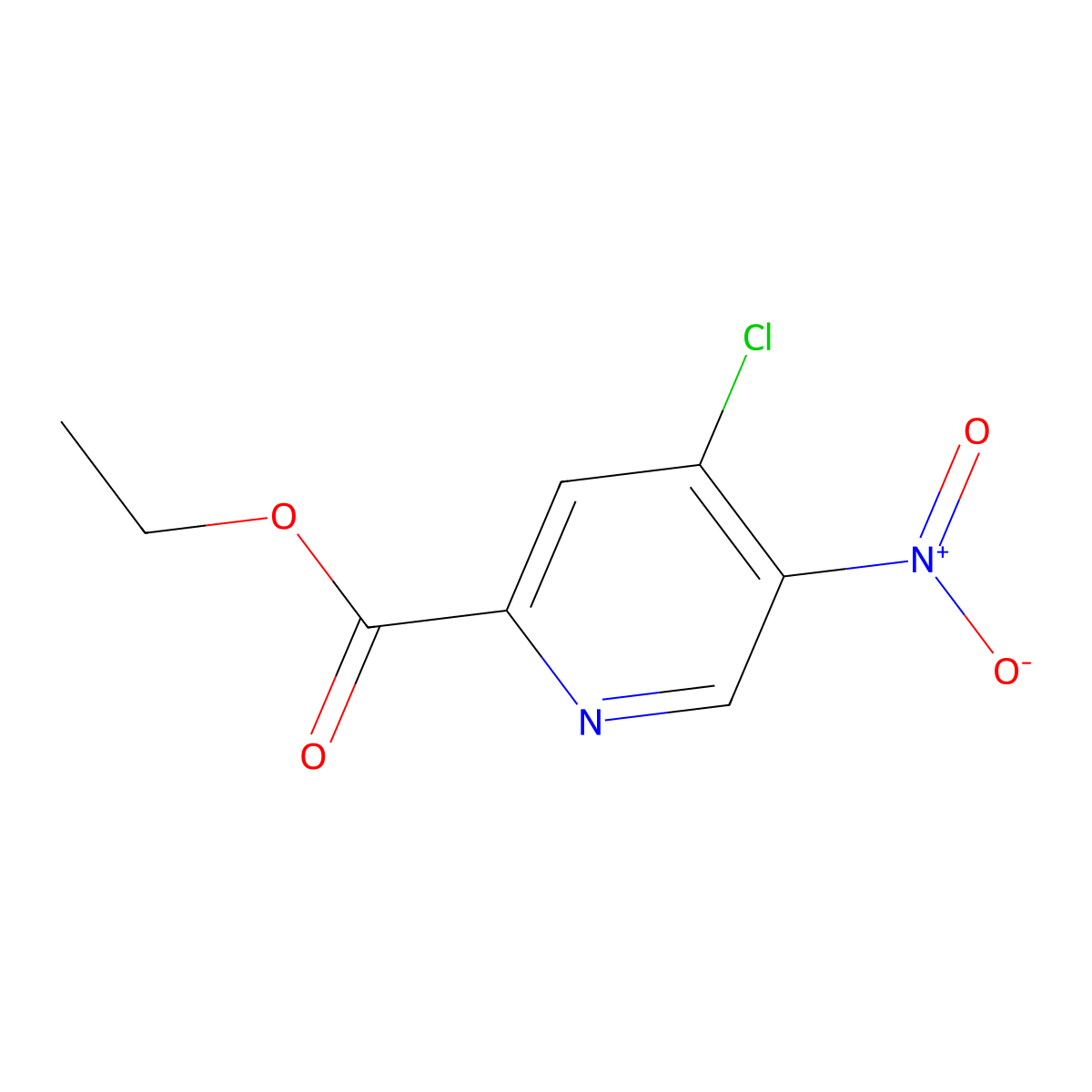 Ethyl 4-chloro-5-nitropicolinate molecular structure, CAS 1196152-94-9