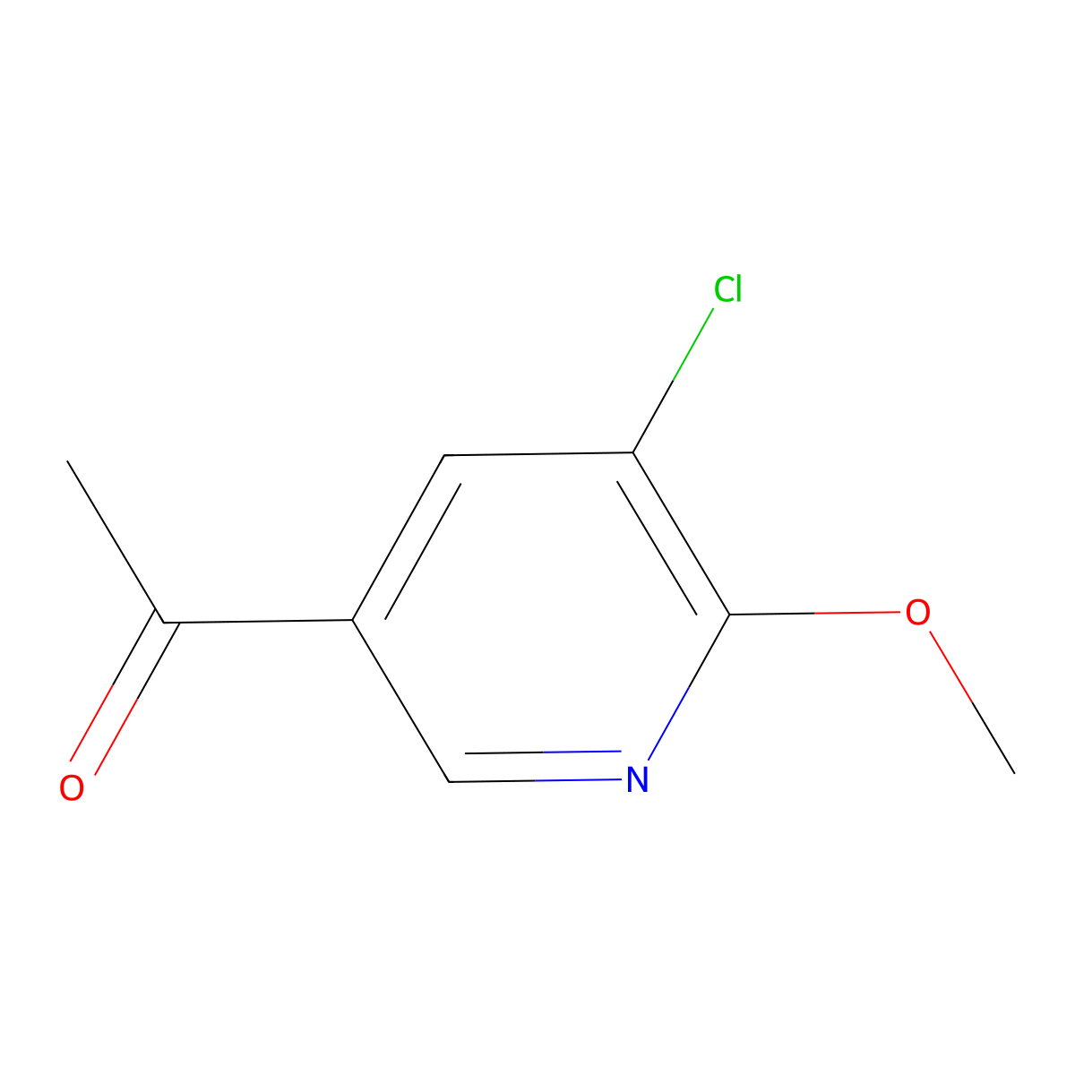 1-(5-Chloro-6-methoxypyridin-3-yl)ethan-1-one molecular structure, CAS 1196152-96-1