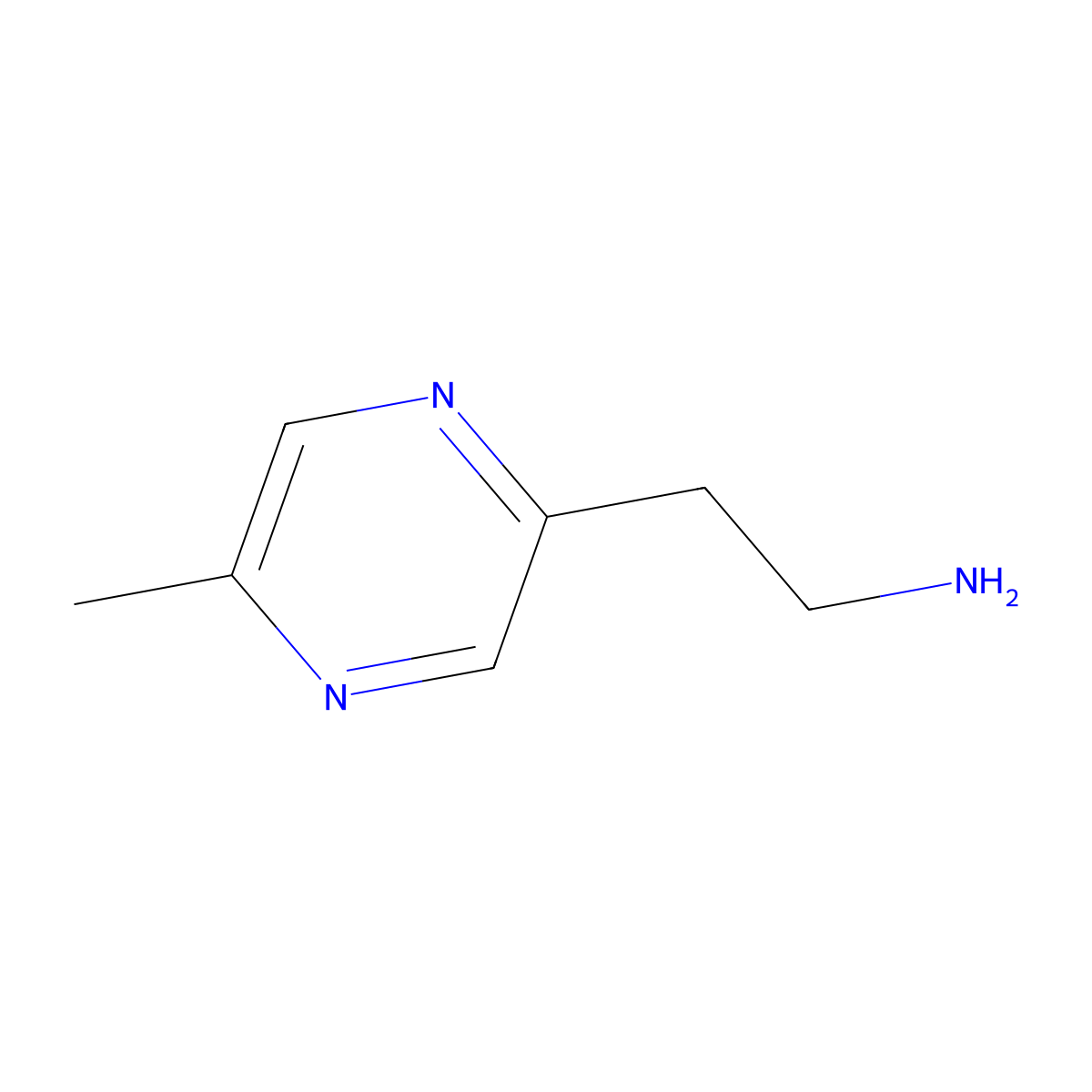 2-(5-Methylpyrazin-2-YL)ethan-1-amine molecular structure, CAS 1196153-02-2