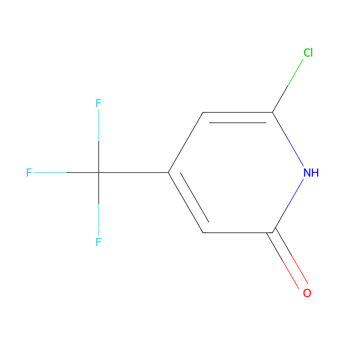 6-Chloro-4-(trifluoromethyl)pyridin-2-ol molecular structure, CAS 1196153-11-3