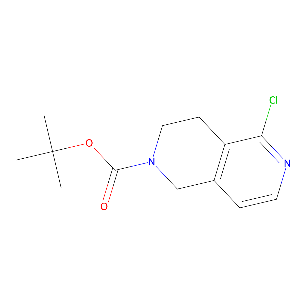 5-Chloro-3,4-dihydro-2,6-naphthyridine-2(1H)-carboxylic acid 1,1-dimethylethyl ester molecular structure, CAS 1196153-26-0