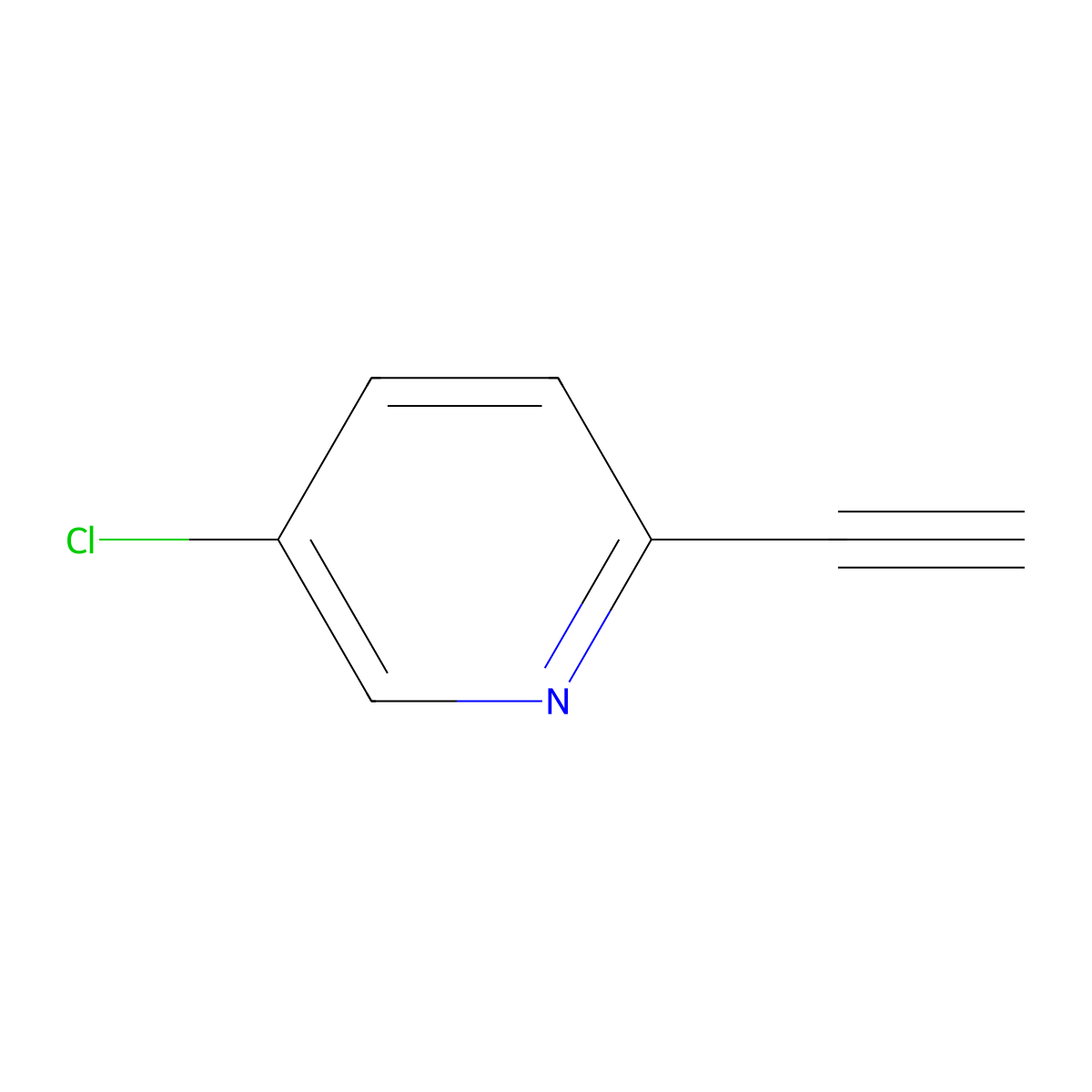 5-Chloro-2-ethynylpyridine molecular structure, CAS 1196153-33-9