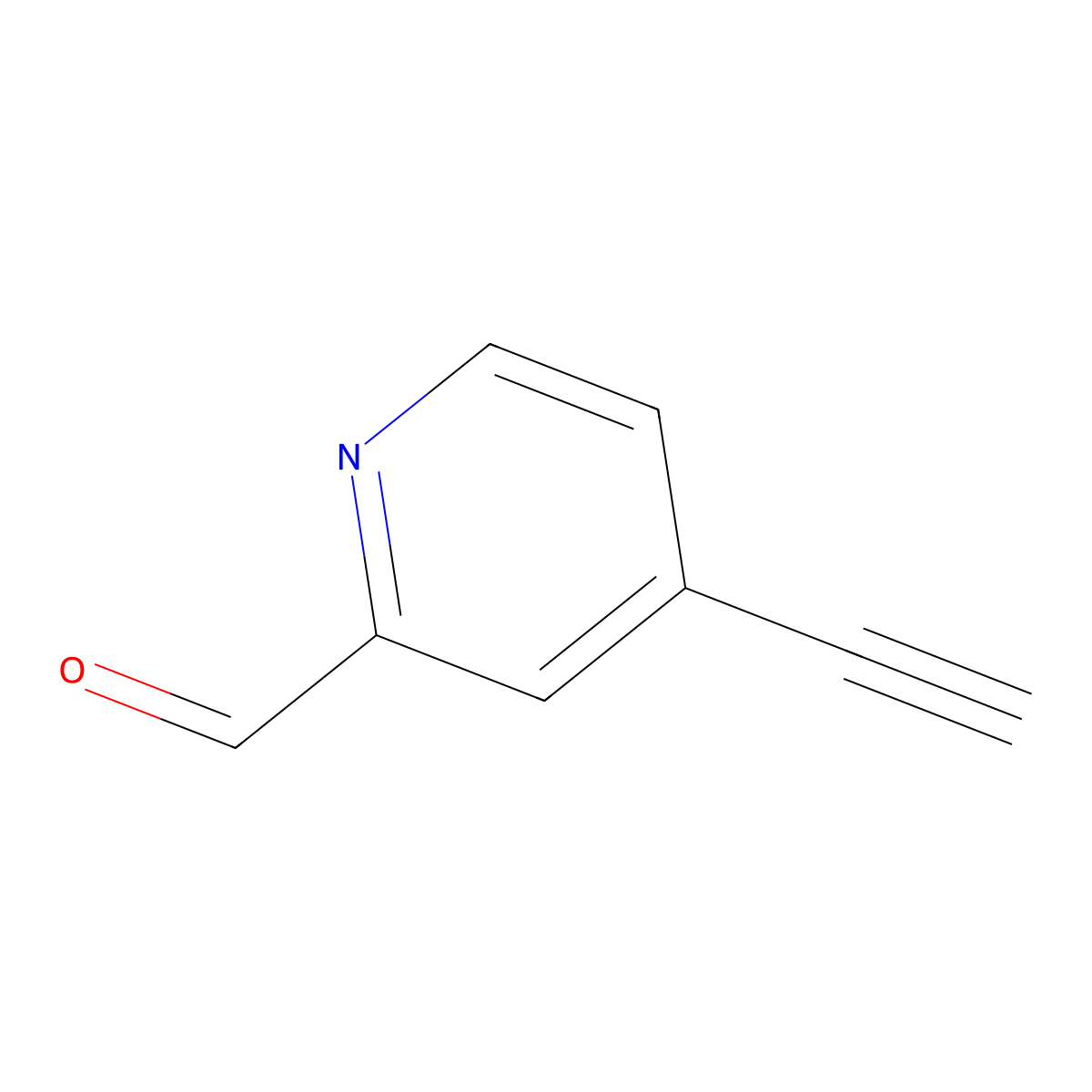 4-Ethynylpicolinaldehyde molecular structure, CAS 1196153-40-8