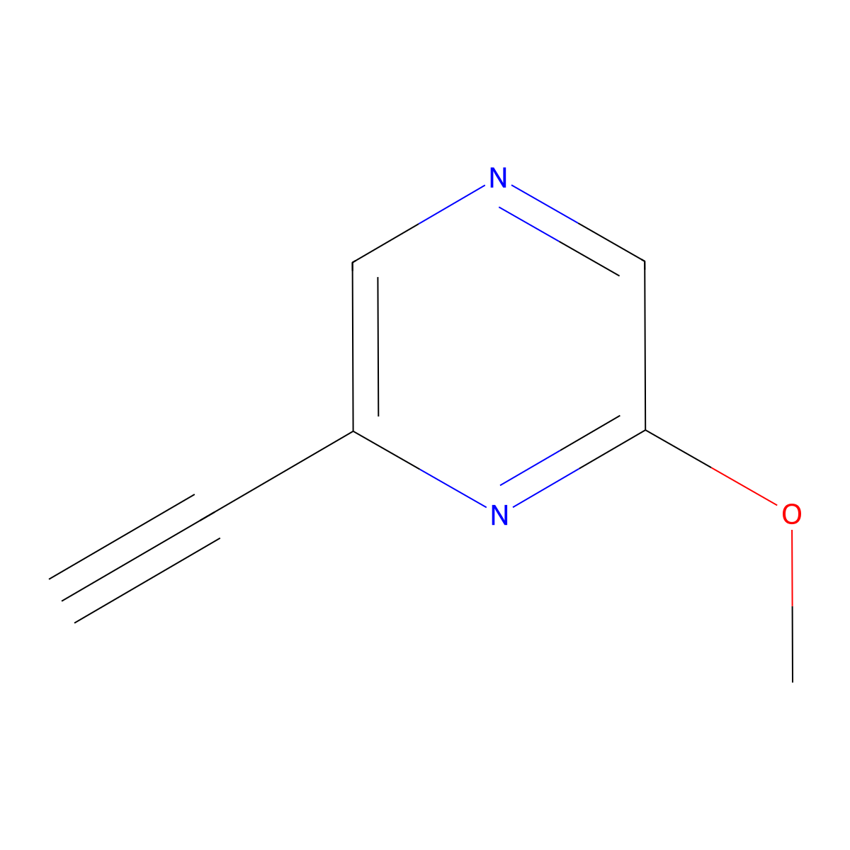 2-Ethynyl-6-methoxypyrazine molecular structure, CAS 1196153-43-1