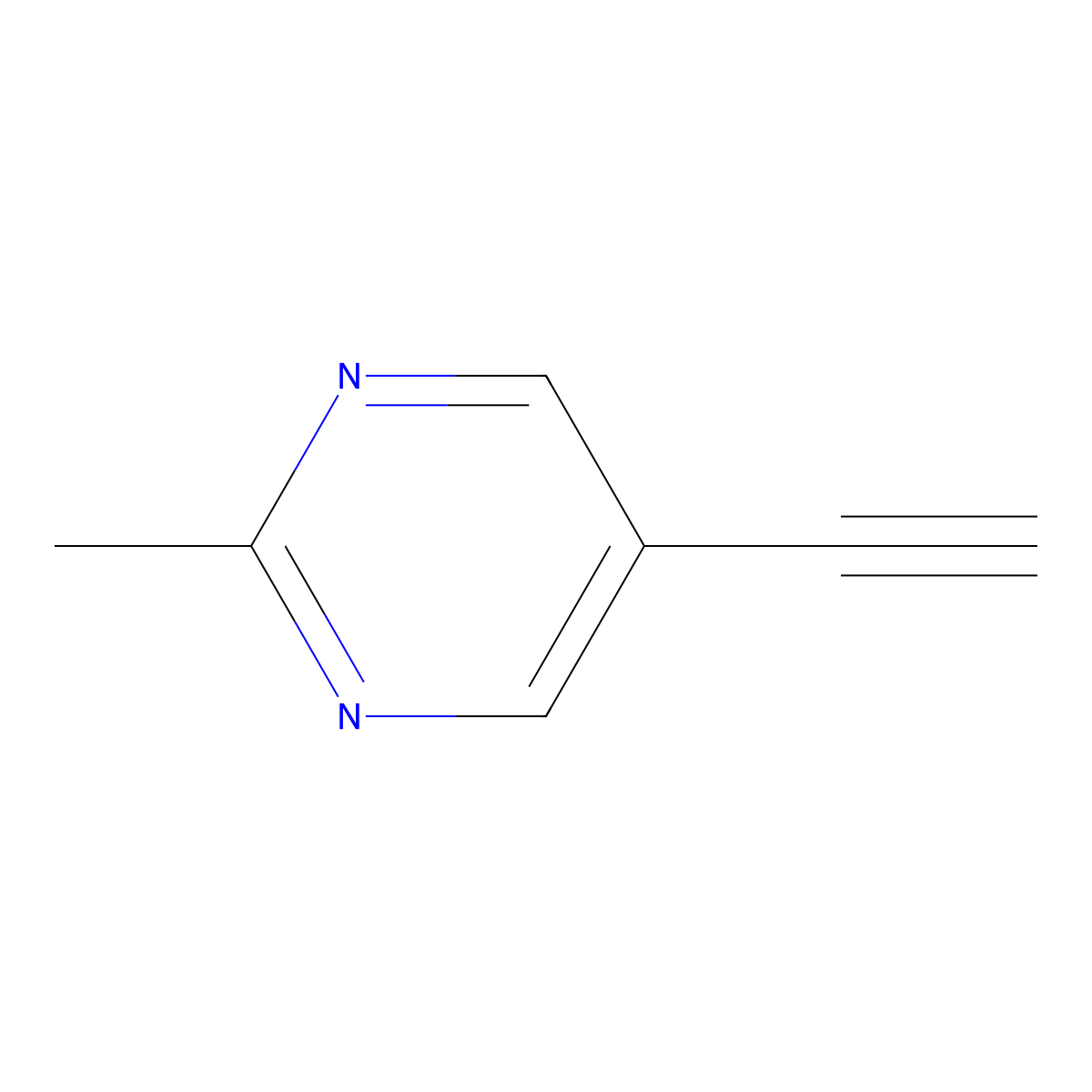 5-Ethynyl-2-methylpyrimidine molecular structure, CAS 1196153-50-0