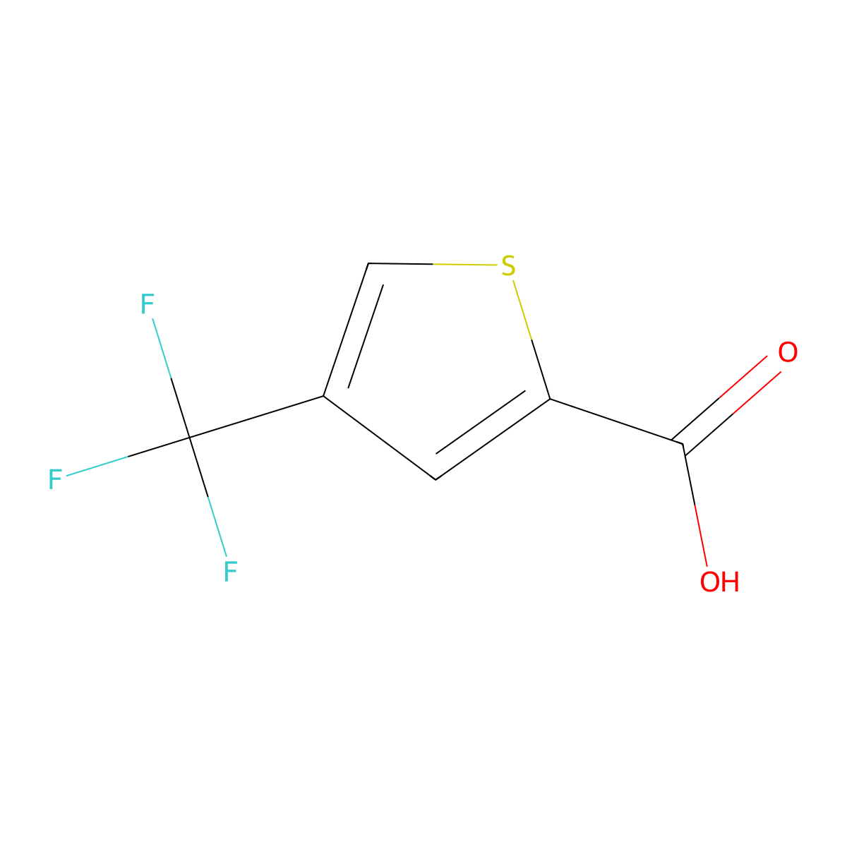 4-(Trifluoromethyl)-2-thiophenecarboxylic acid molecular structure, CAS 1196153-55-5