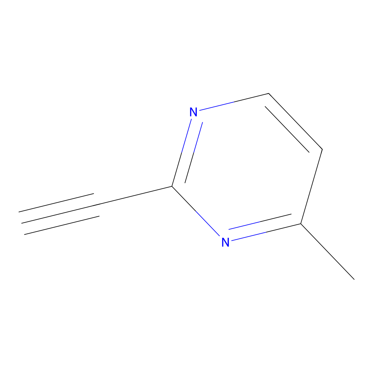 2-Ethynyl-4-methylpyrimidine molecular structure, CAS 1196153-62-4