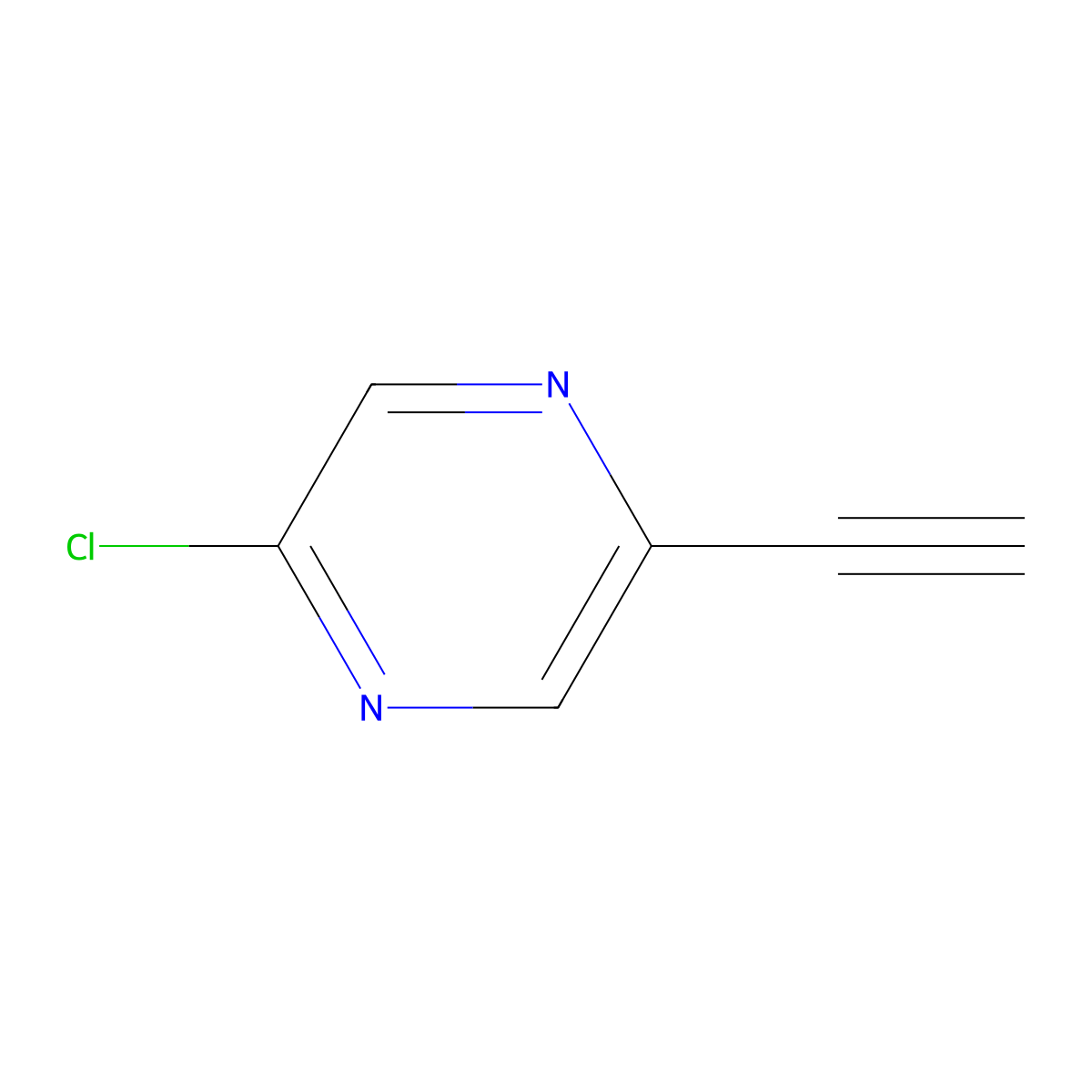 2-Chloro-5-ethynylpyrazine molecular structure, CAS 1196153-73-7