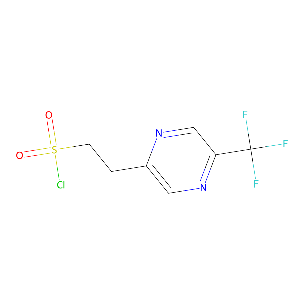 2-(5-(Trifluoromethyl)pyrazin-2-YL)ethanesulfonyl chloride molecular structure, CAS 1196153-77-1