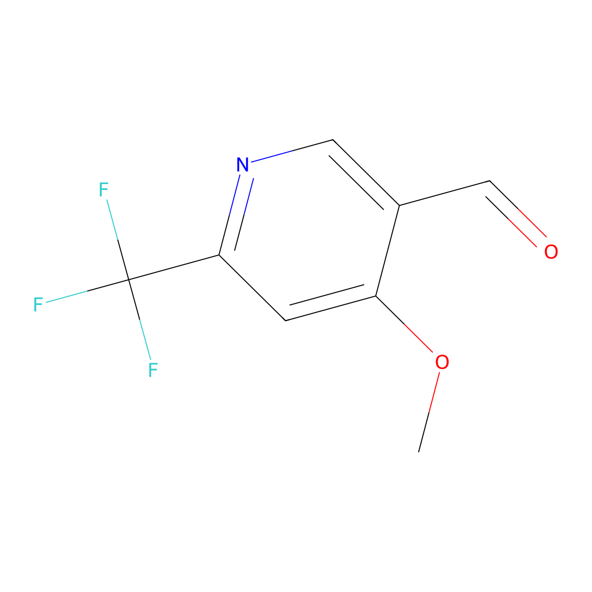 4-Methoxy-6-(trifluoromethyl)nicotinaldehyde molecular structure, CAS 1196153-81-7