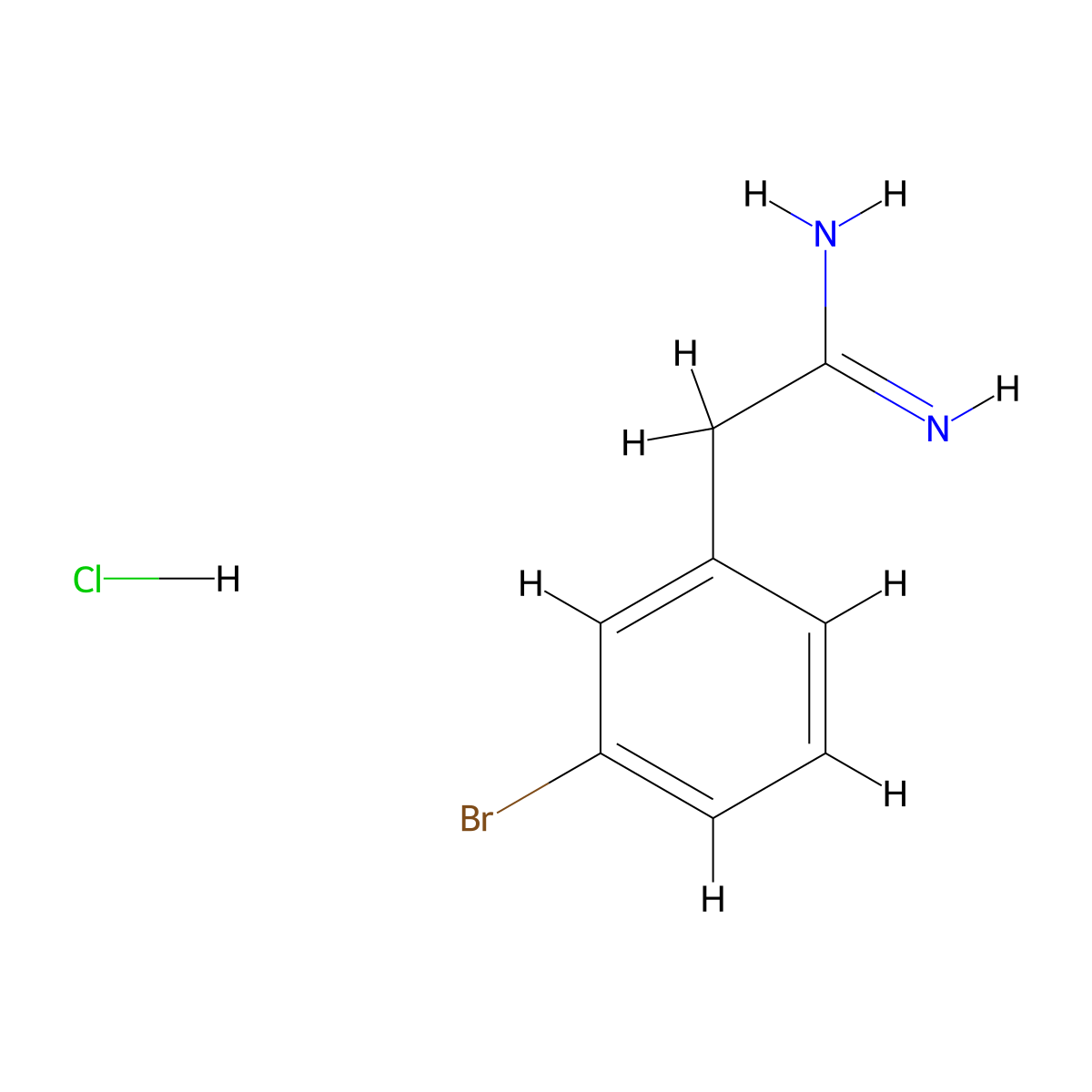 2-(3-Bromophenyl)ethanimidamide hydrochloride molecular structure, CAS 1196153-85-1